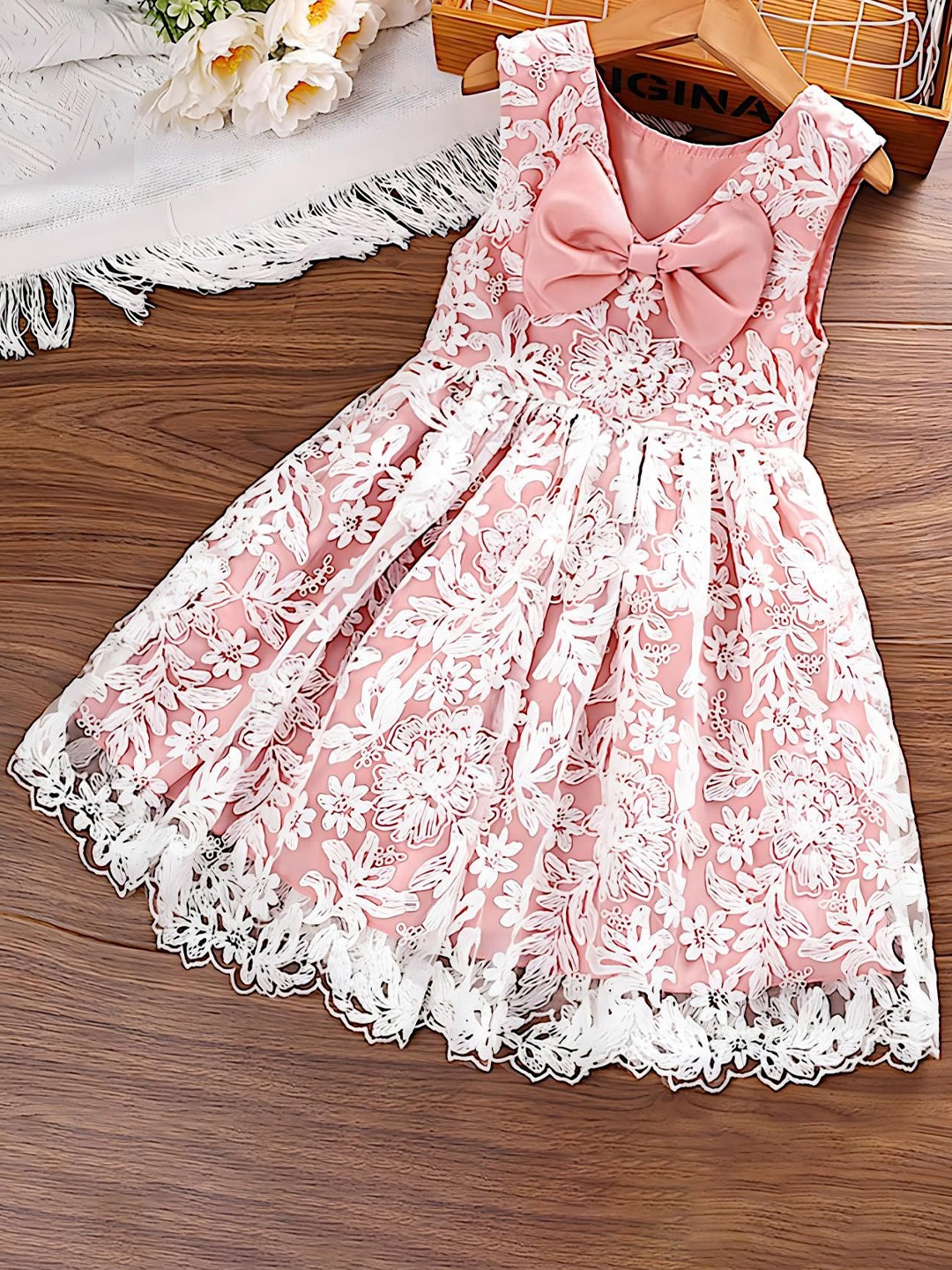 

BAESD Floral Fit & Flare Dress, Pink
