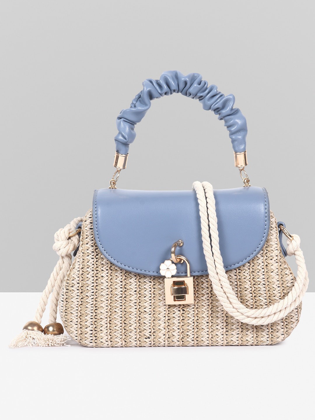 

Filauri Women PU Swagger Satchel with Tasselled, Blue