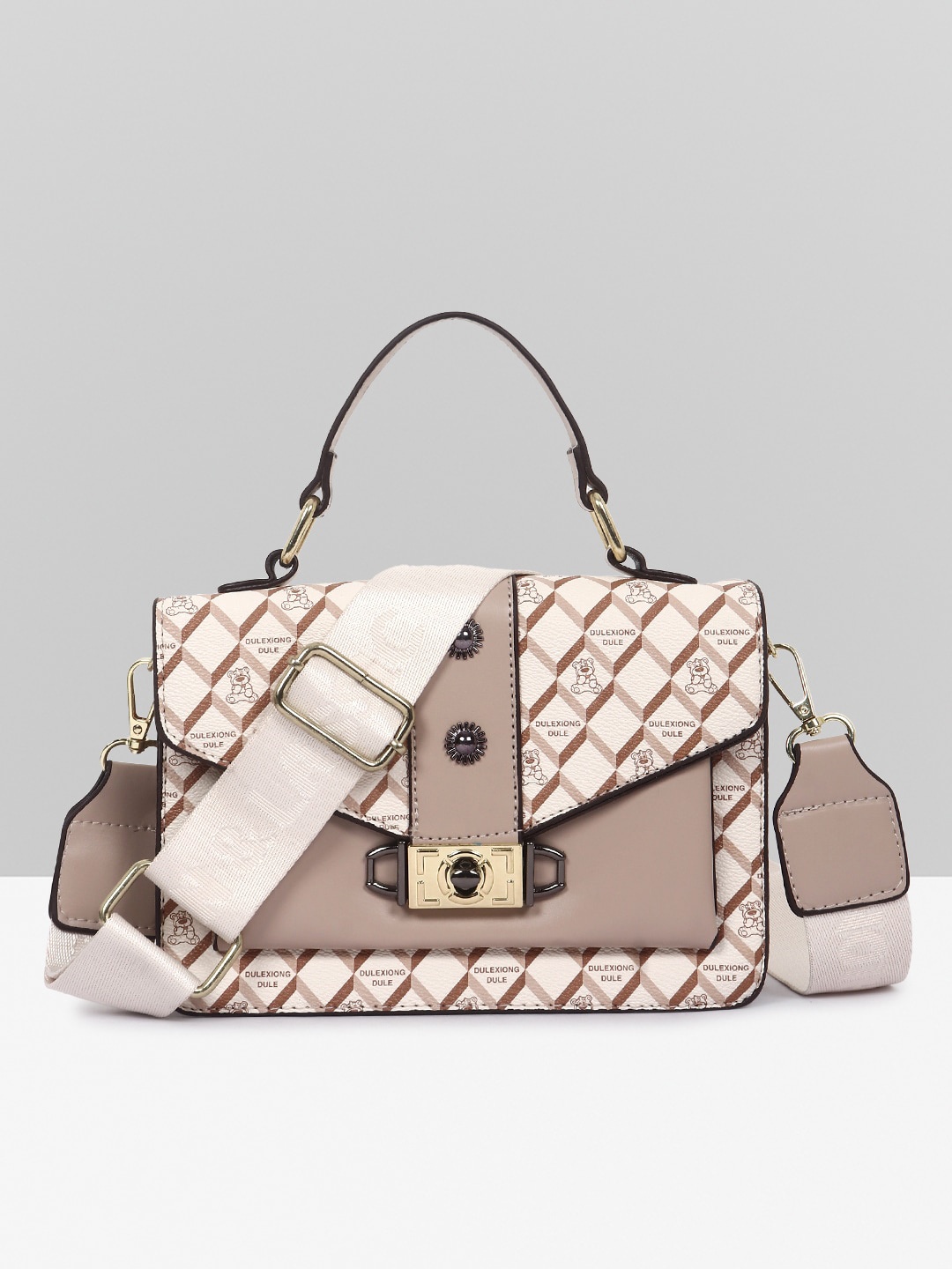 

Filauri Women Textured PU Half Moon Satchel, White