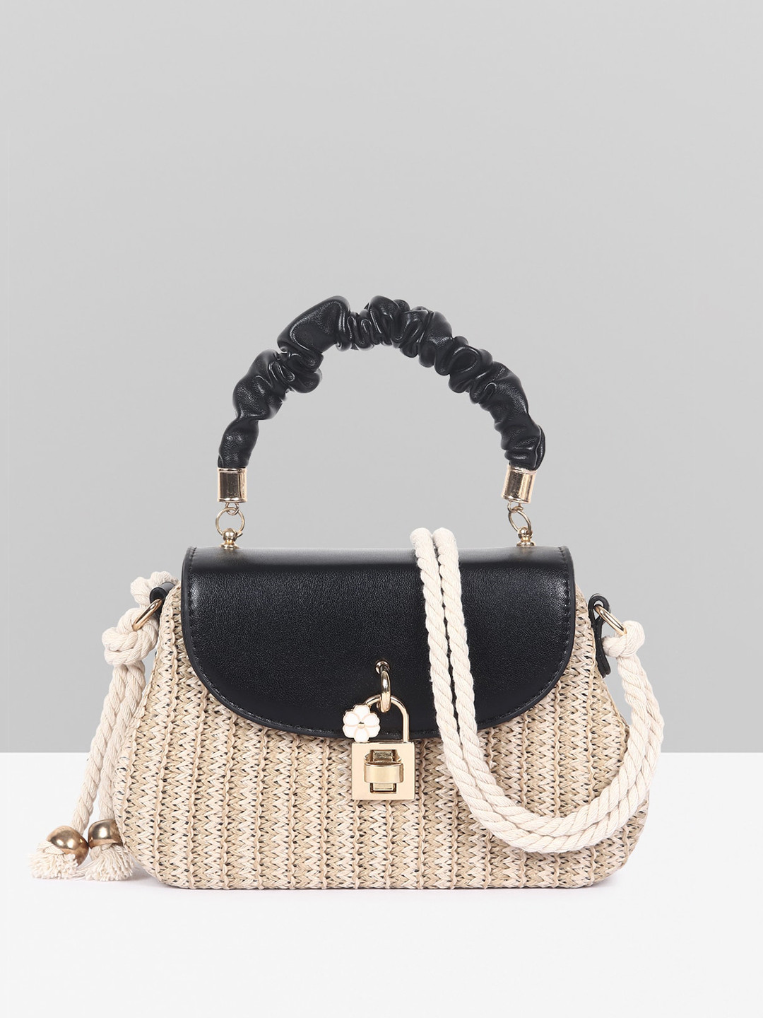 

Filauri PU Self Design Swagger Satchel, Black
