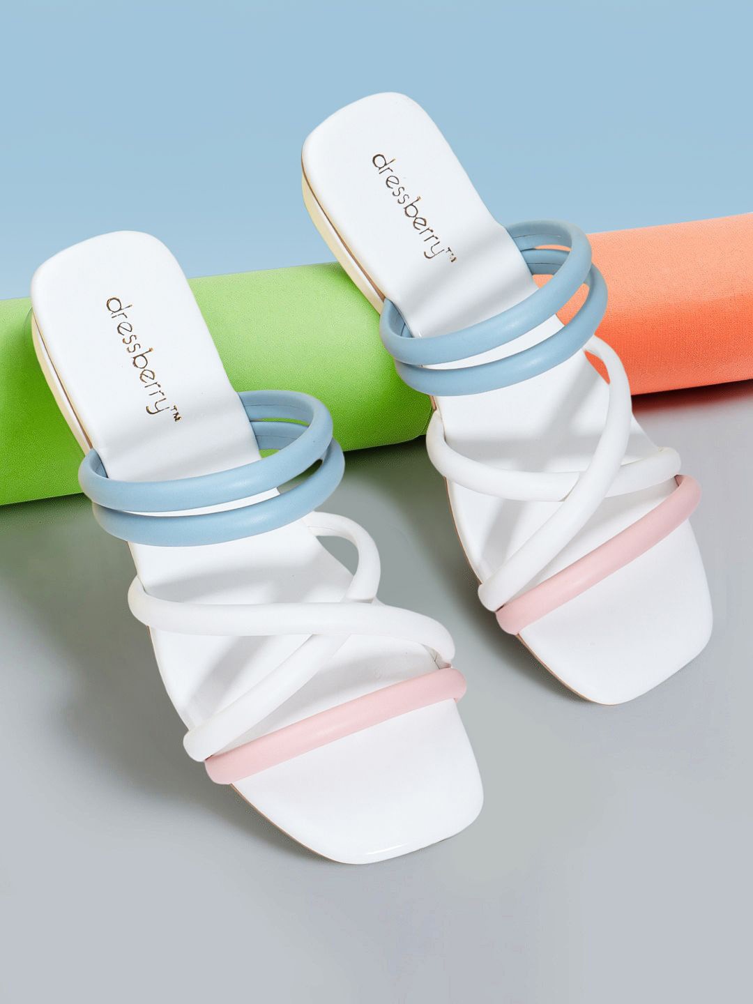 

DressBerry Women Colourblocked Open Toe Flats, White