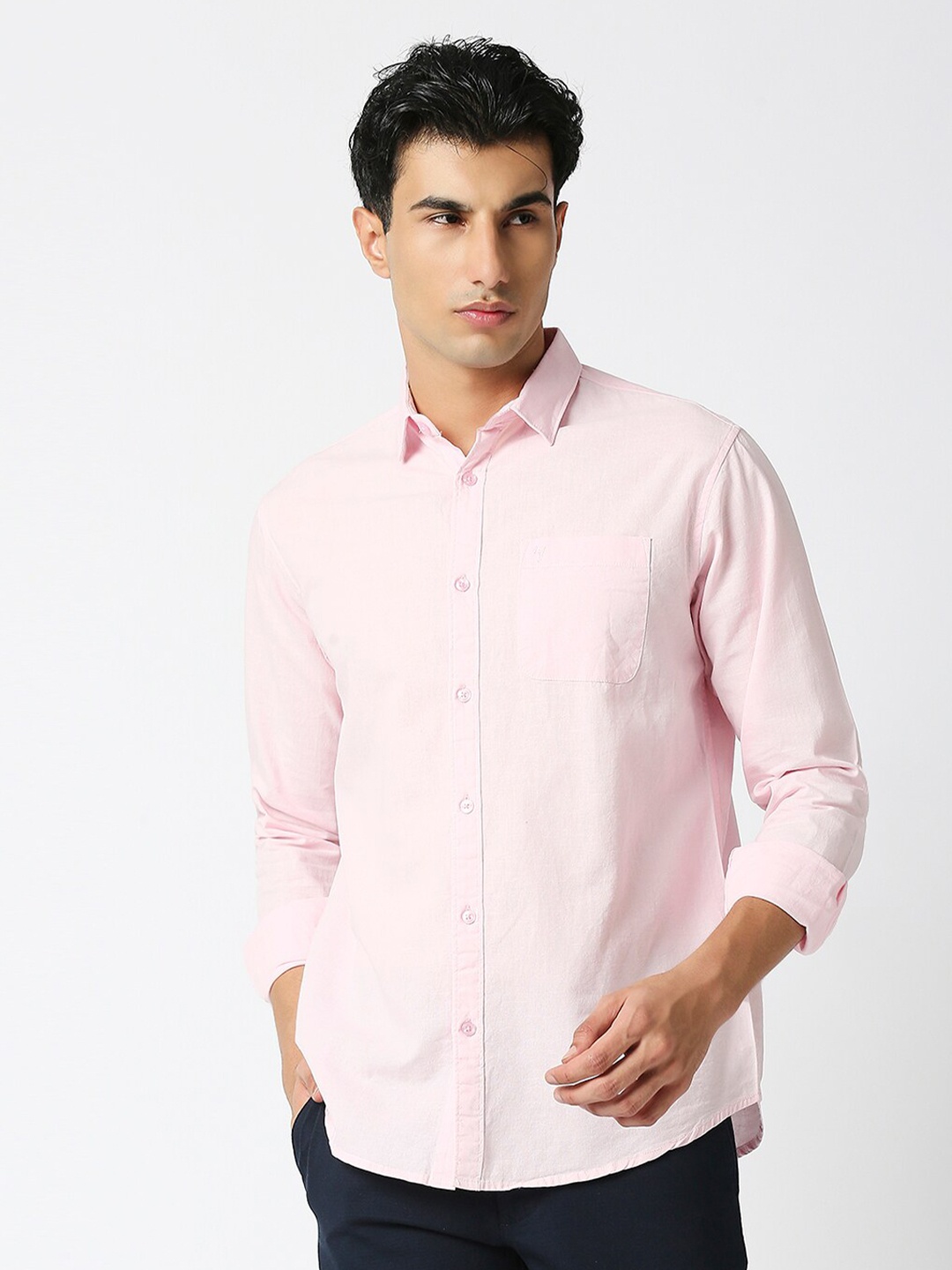 

HJ HASASI Men Relaxed Opaque Casual Shirt, Pink