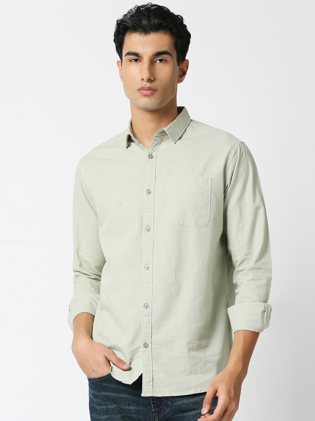 

HJ HASASI Men Relaxed Opaque Casual Shirt, Grey