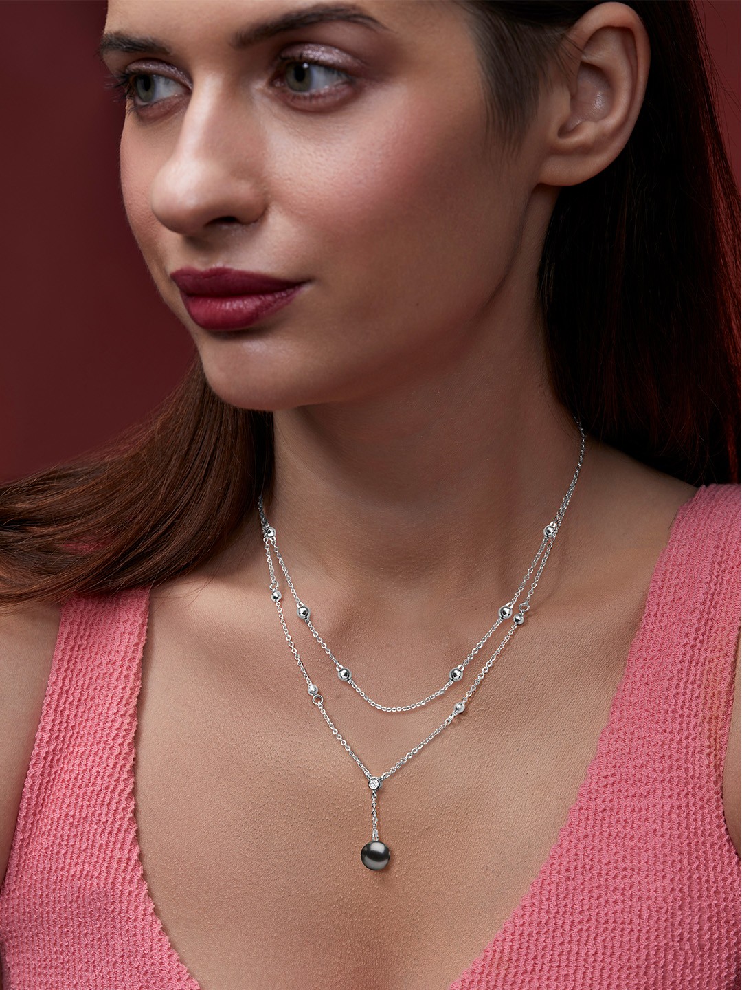 

MINUTIAE Women Brass Silver-Plated Handcrafted Necklace