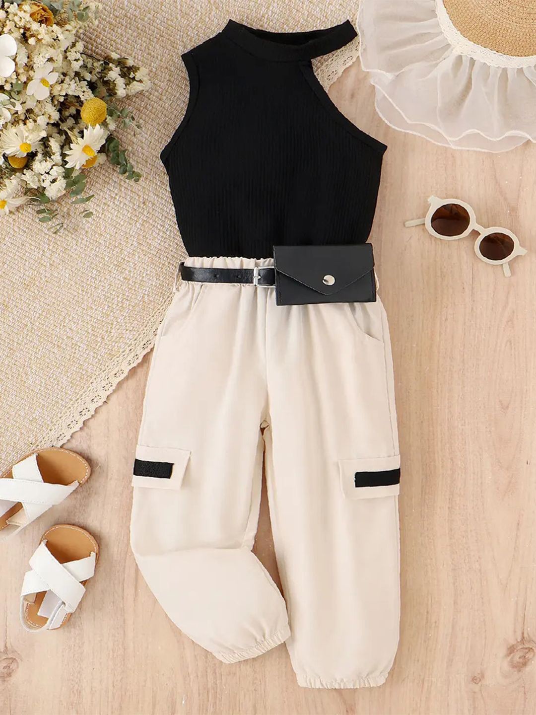 

Bold N Elegant Girls Top with Palazzos, White