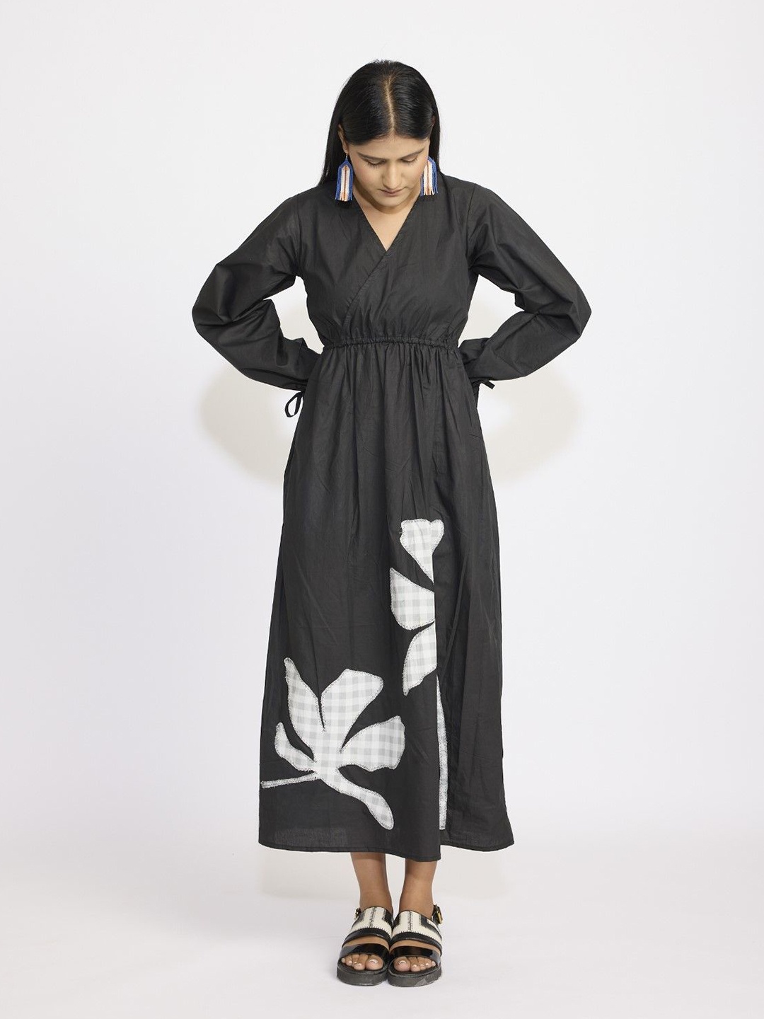 

RadhaRaman Floral Print Empire Maxi Dress, Blue