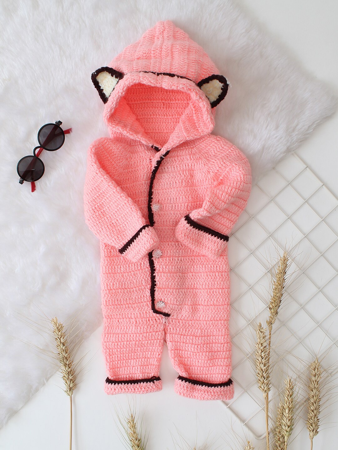 

Woonie Infant Girls Rompers, Pink