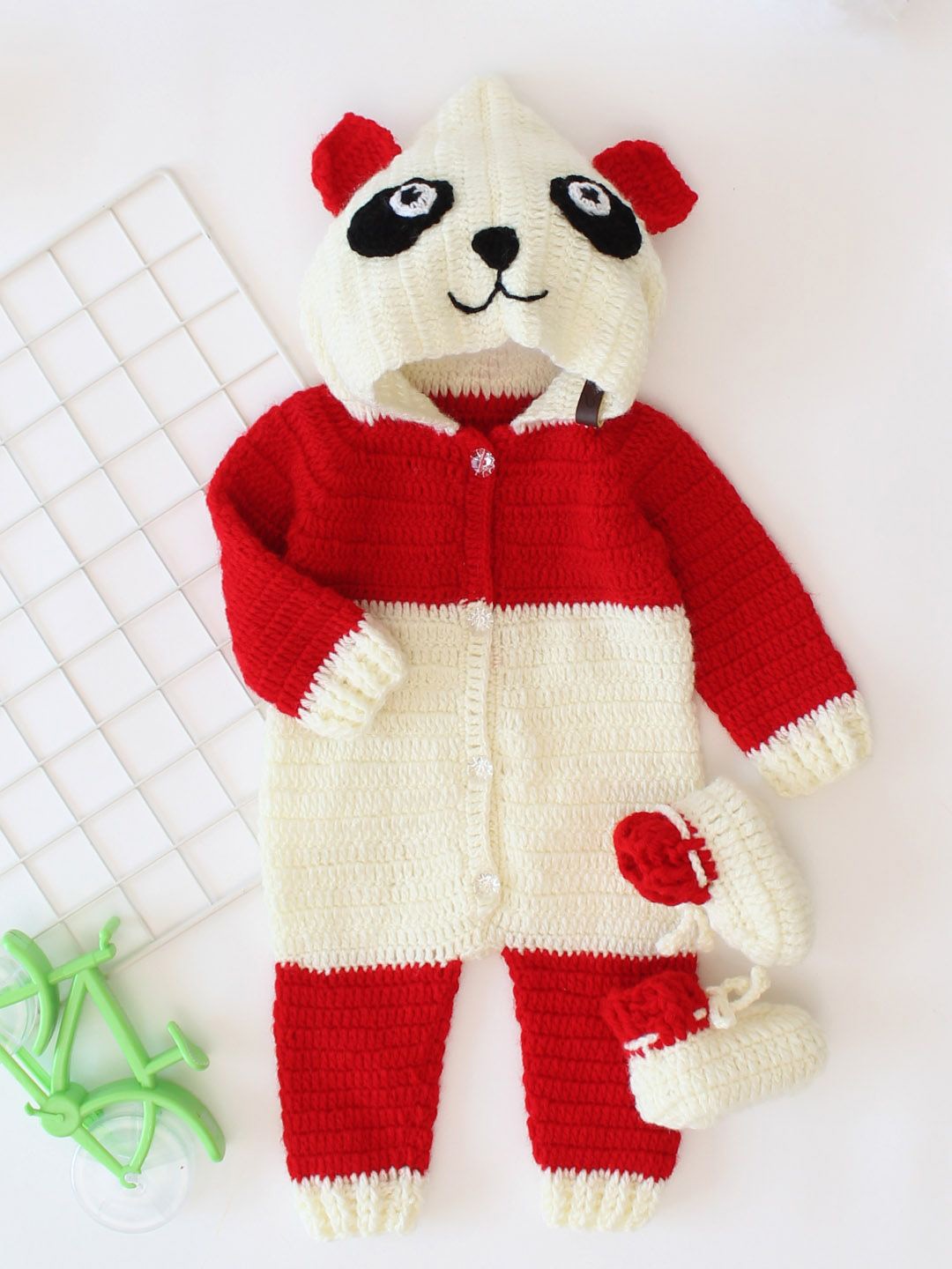 

WOONIE Infant Boys Colorblocked Rompers, Red