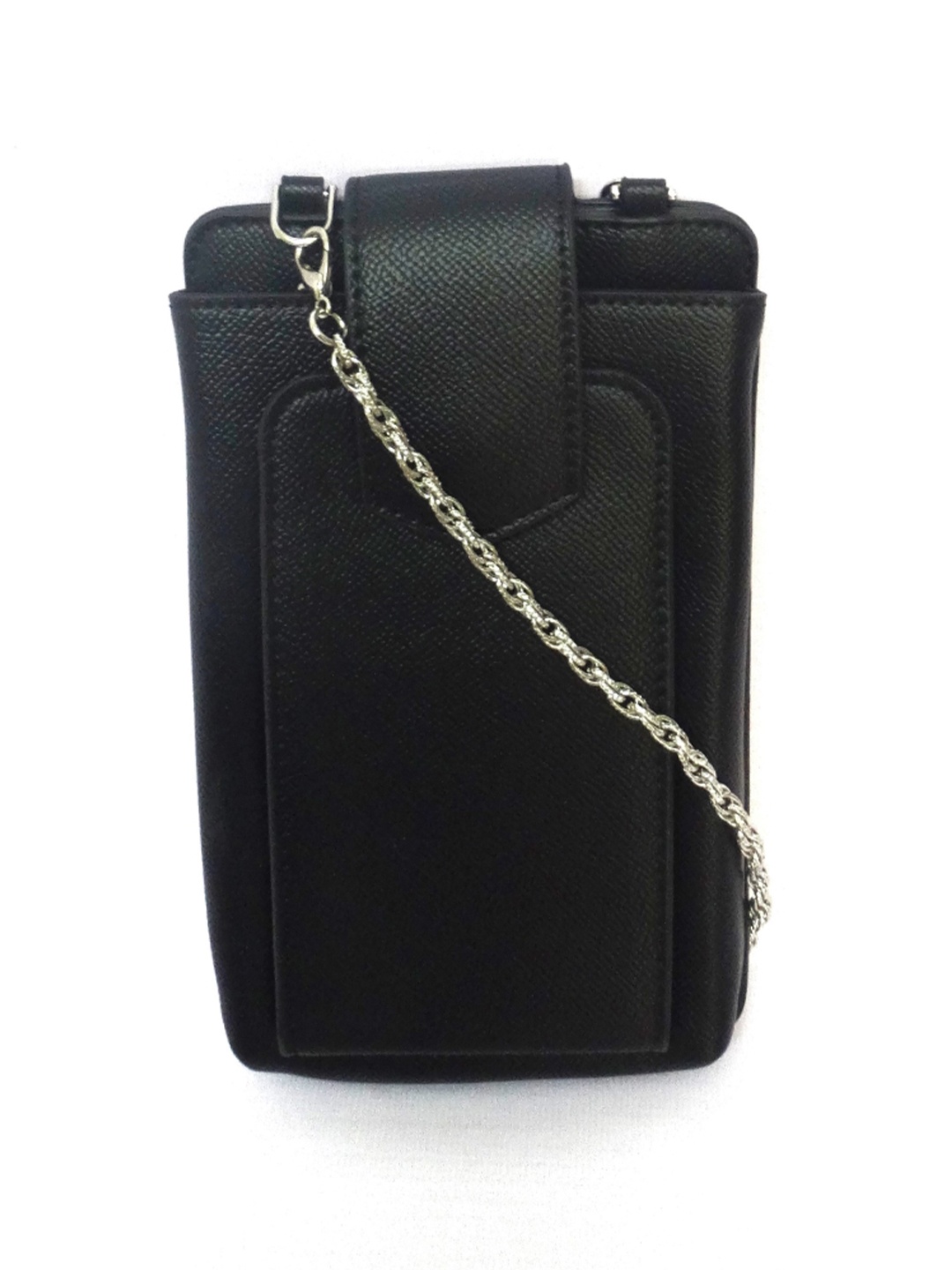 

CHRONICLE Textured Mini Mobile Sling Bag, Black