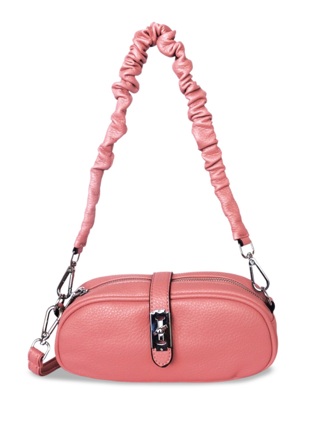 

CHRONICLE Women's PU Structured Handheld Bag with Quilted, Coral