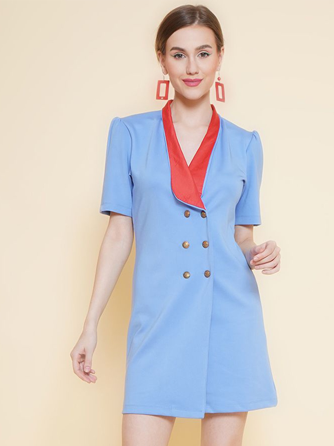 

BAESD Scuba A-Line Dress, Blue