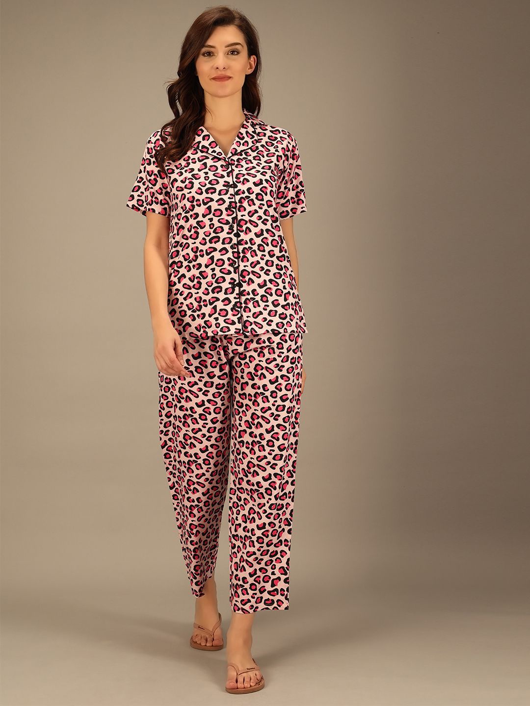 

TANDUL Women Printed Night suit, Pink