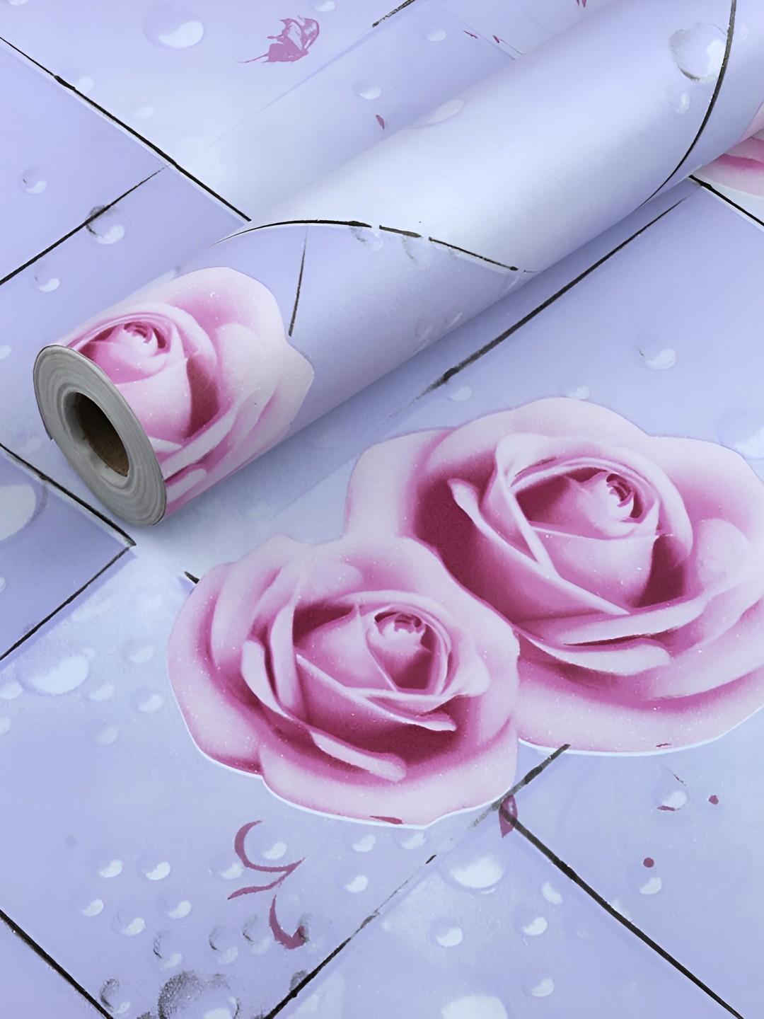 

ANNA CREATIONS Purple & Pink Printed Waterproof Wall Sticker