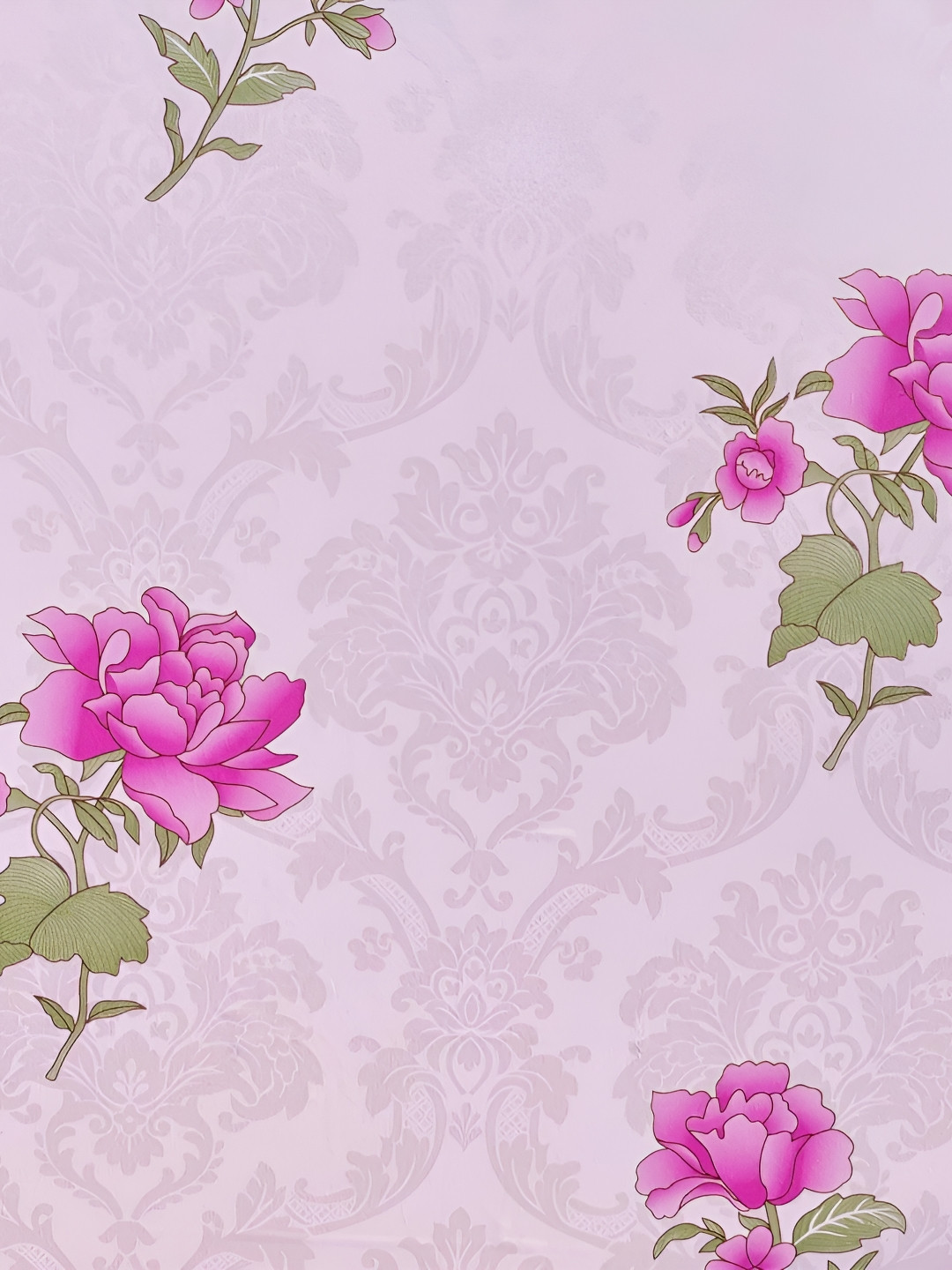 

ANNA CREATIONS Pink Printed Waterproof Wall Sticker