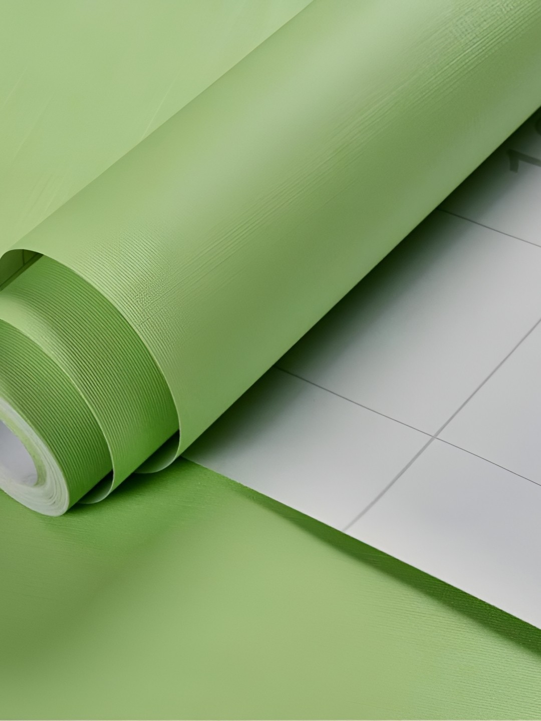 

ANNA CREATIONS Green Self-Adhesive Waterproof Wallpaper