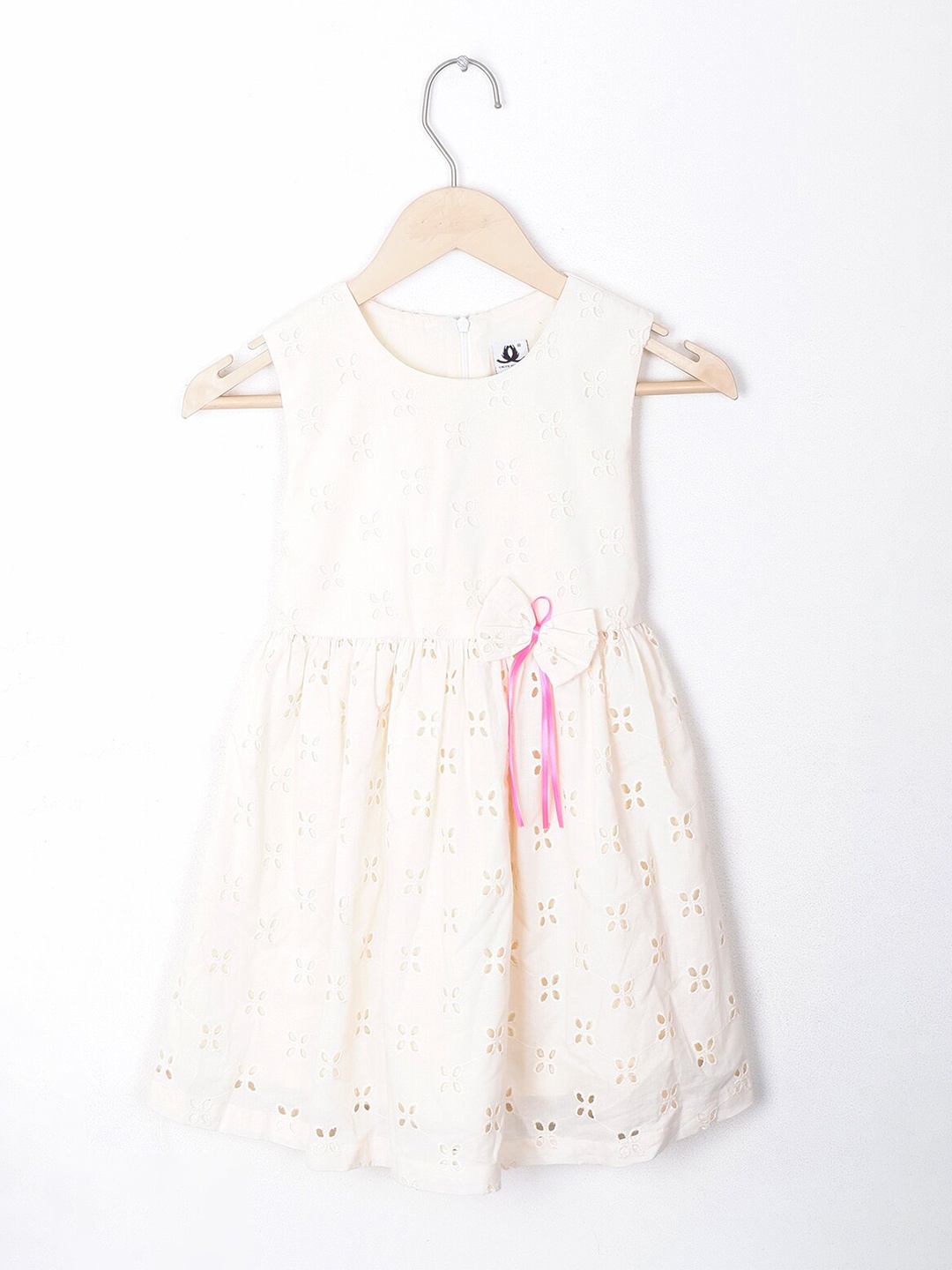 

BAESD Print Fit & Flare Dress, Cream