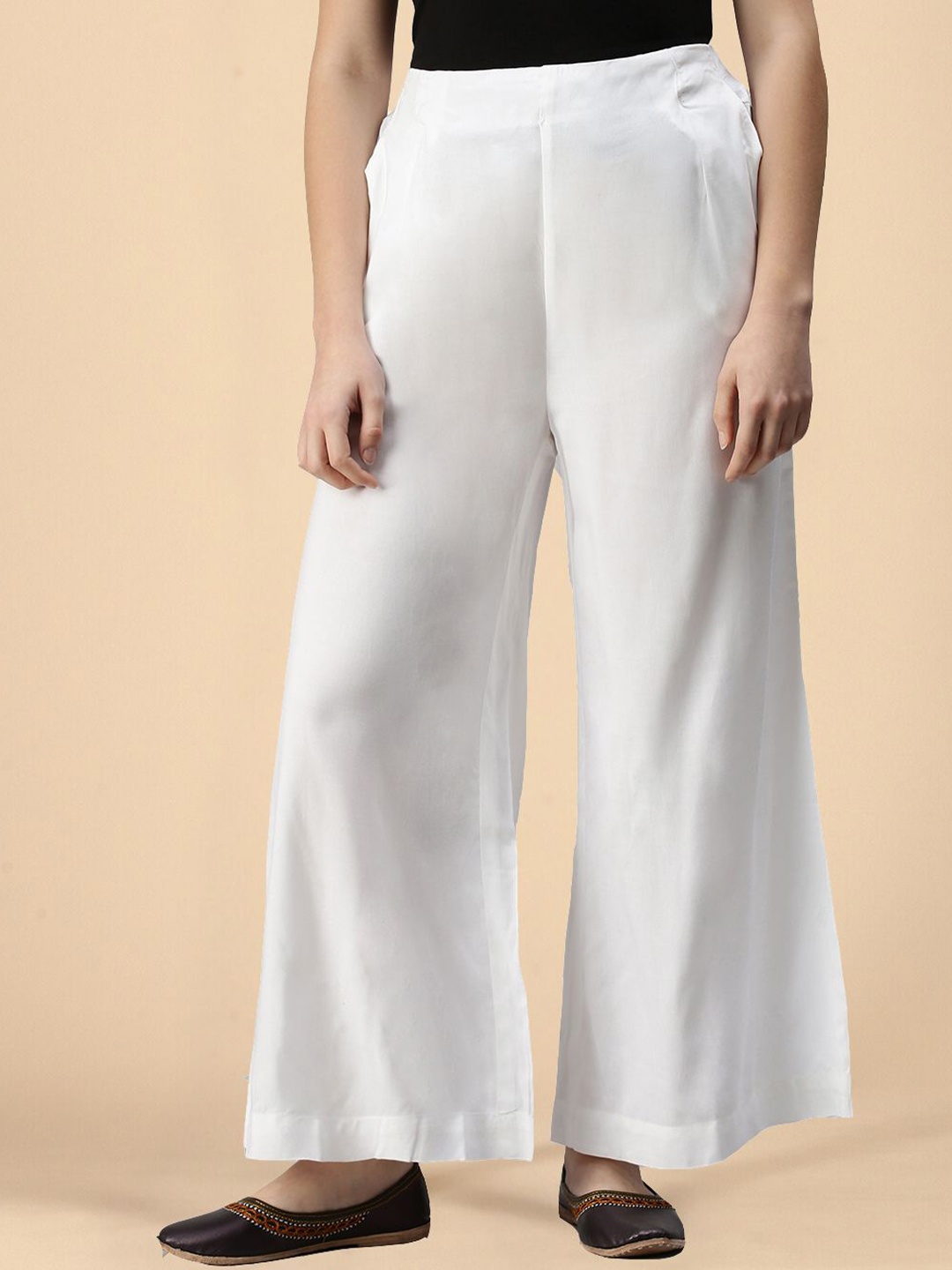 

De Moza Women Loose Fit Trousers, White