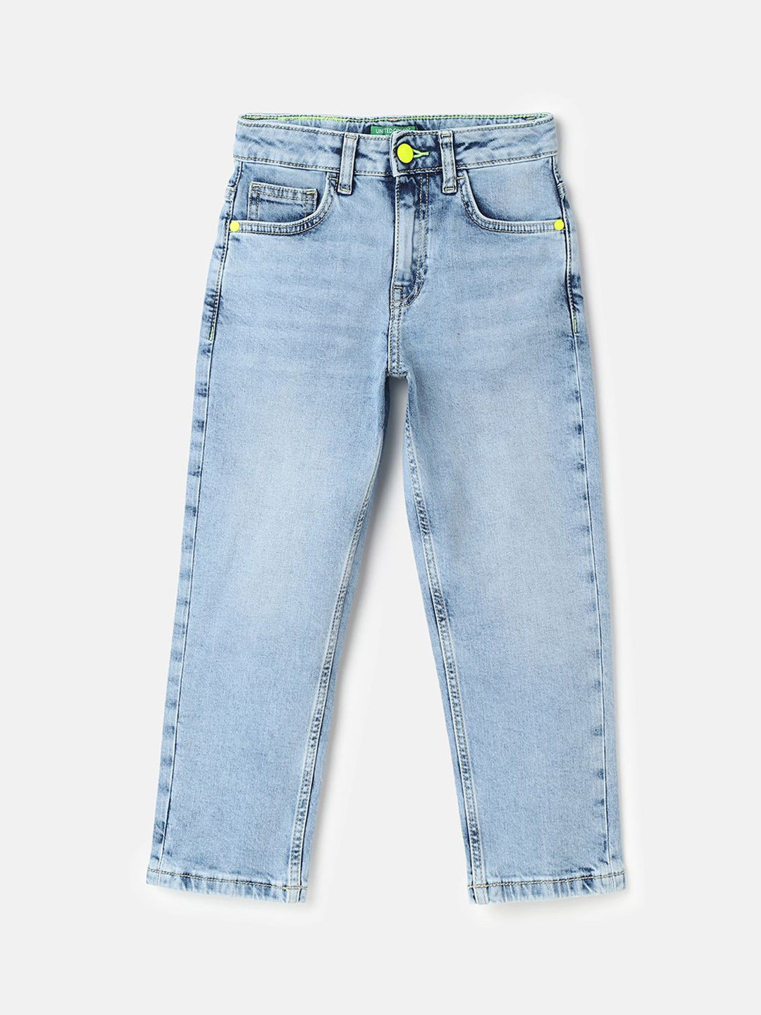 

United Colors of Benetton Boys Loose Relaxed Heavy Fade Jeans, Blue