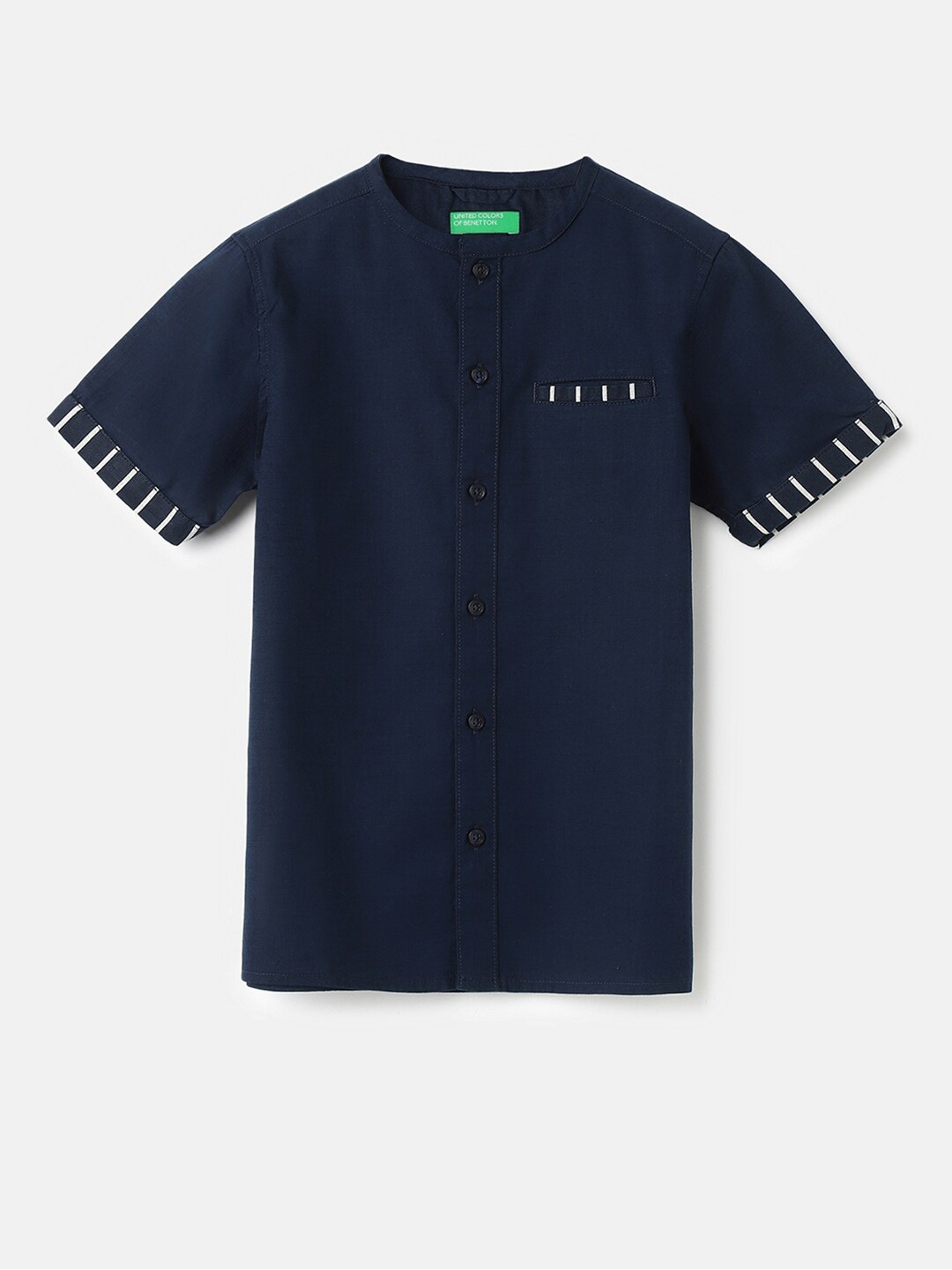 United Colors of Benetton Boys Opaque Casual Shirt, Blue