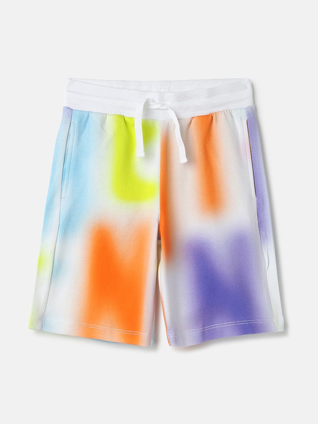 

United Colors of Benetton Boys Ombre Printed Shorts, White