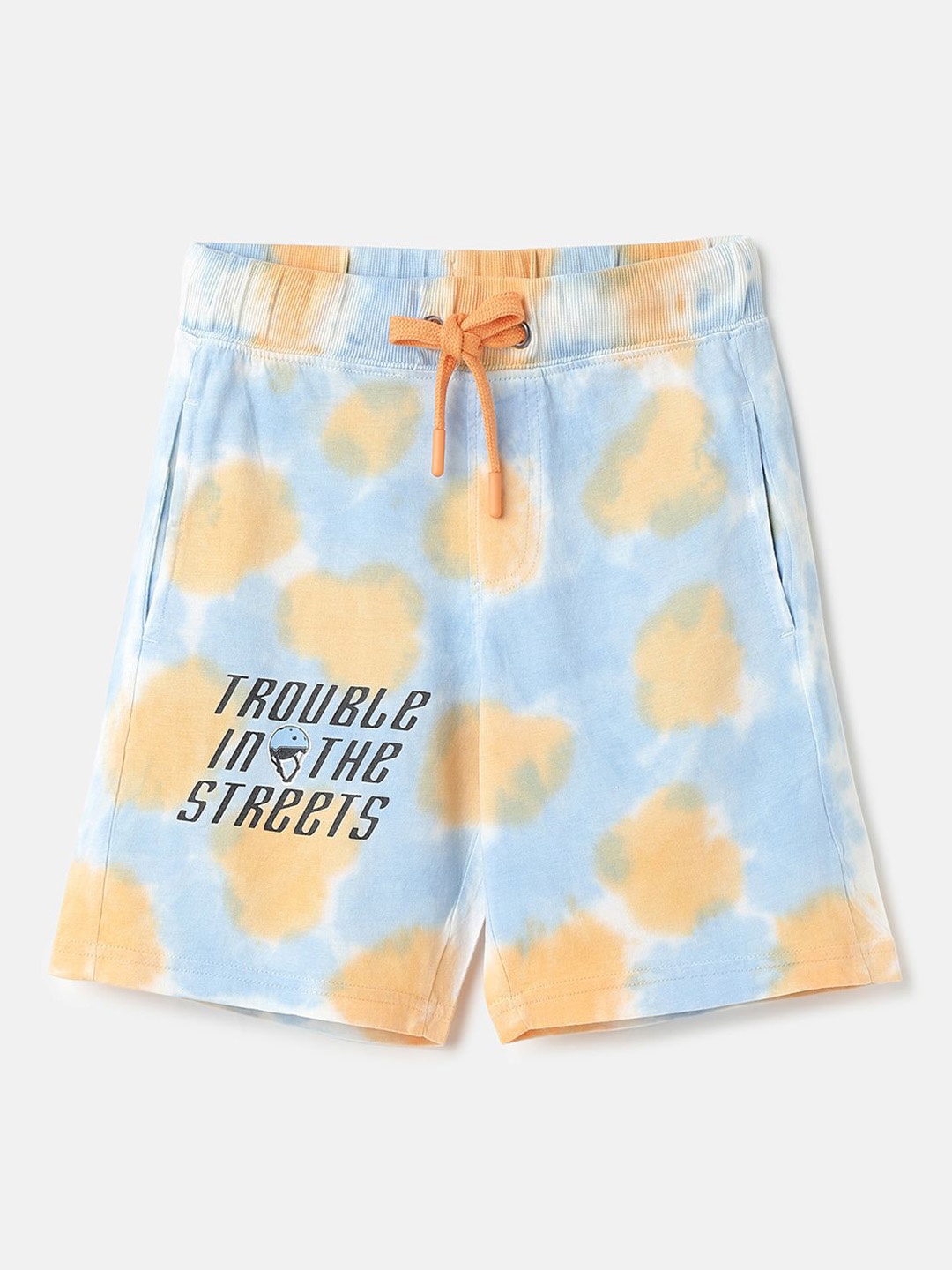 

United Colors of Benetton Boys Printed Pure Cotton Shorts, Blue