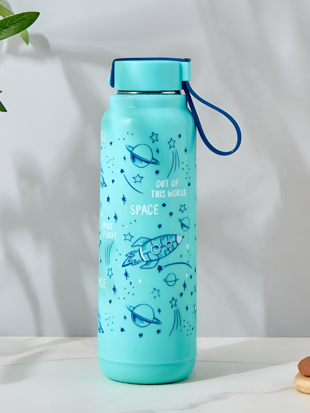 

Home Centre Blue Single Stainless Steel Printed Water Bottle