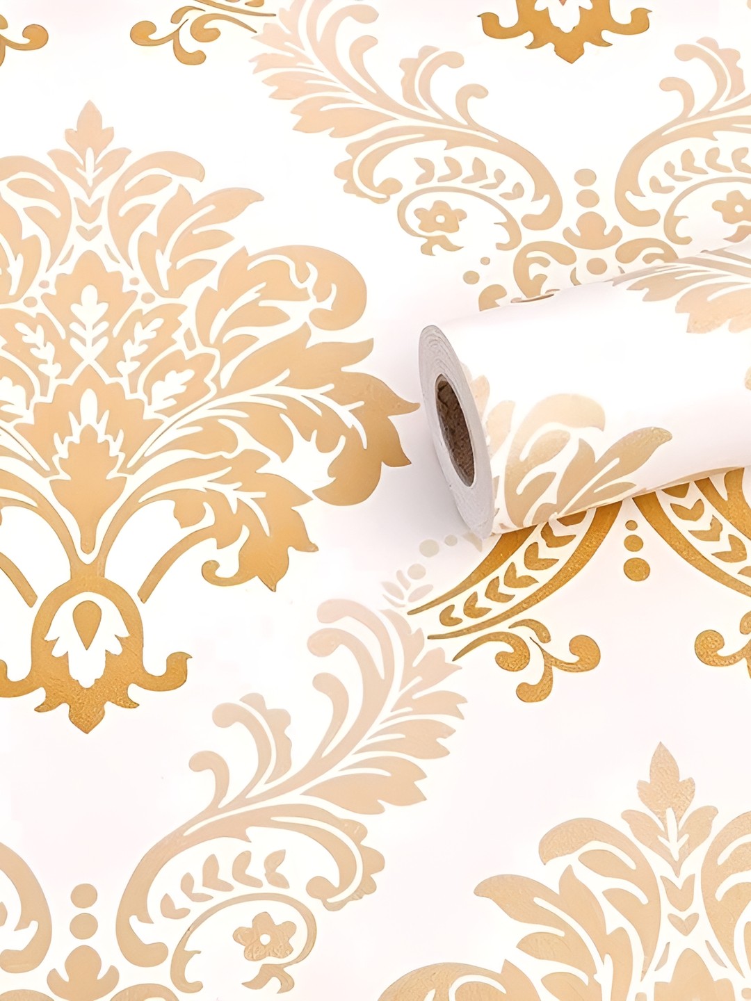 

ANNA CREATIONS Beige & Brown Floral Printed Self-Adhesive Wallpaper, Pink