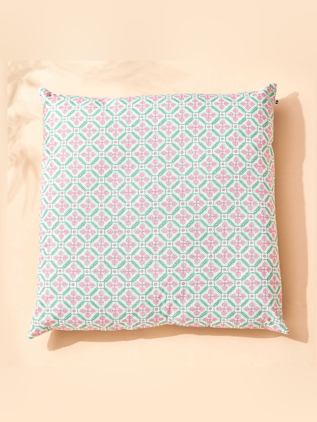 

Home Centre Ebony Grace 2-pcs White & Pink Printed Filled Cushions