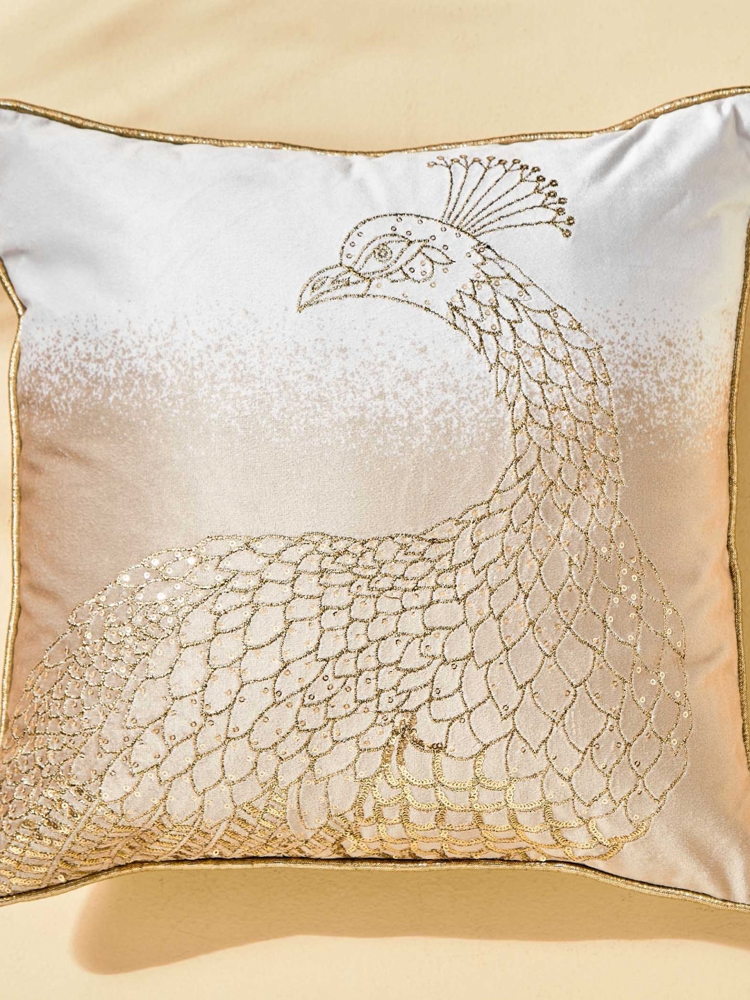 

Home Centre Eternity Vivere Embellished Filled Cushion, Gold