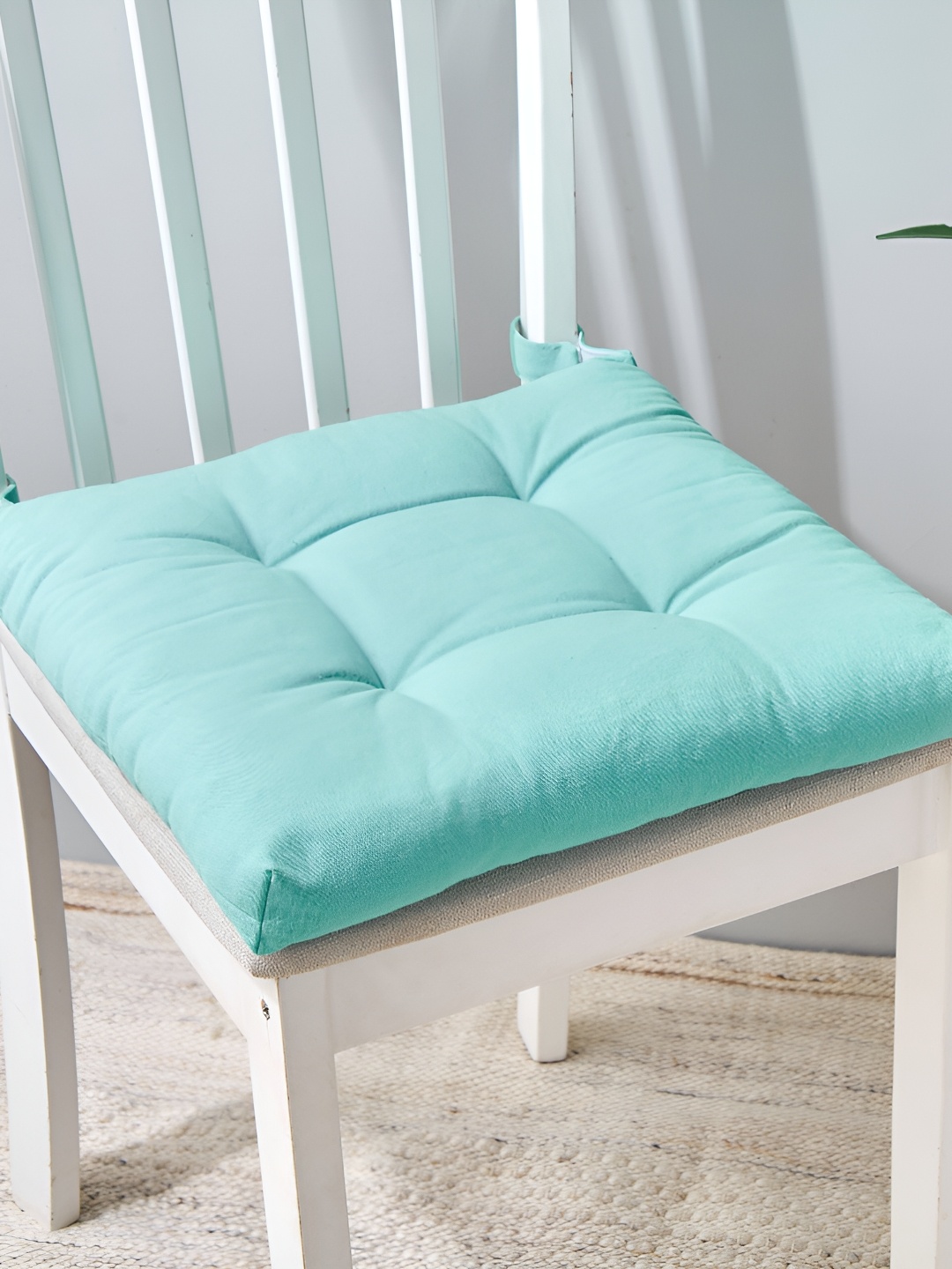 

Home Centre Green Cotton Square Chair Pad