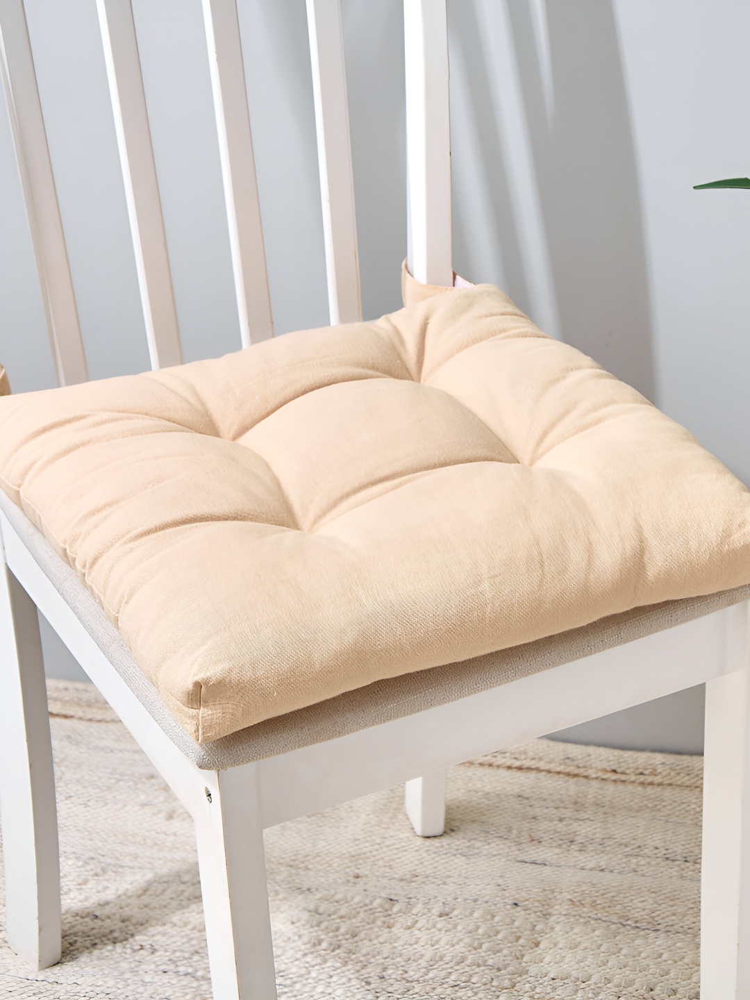 

Home Centre Beige Cotton Chair Pad