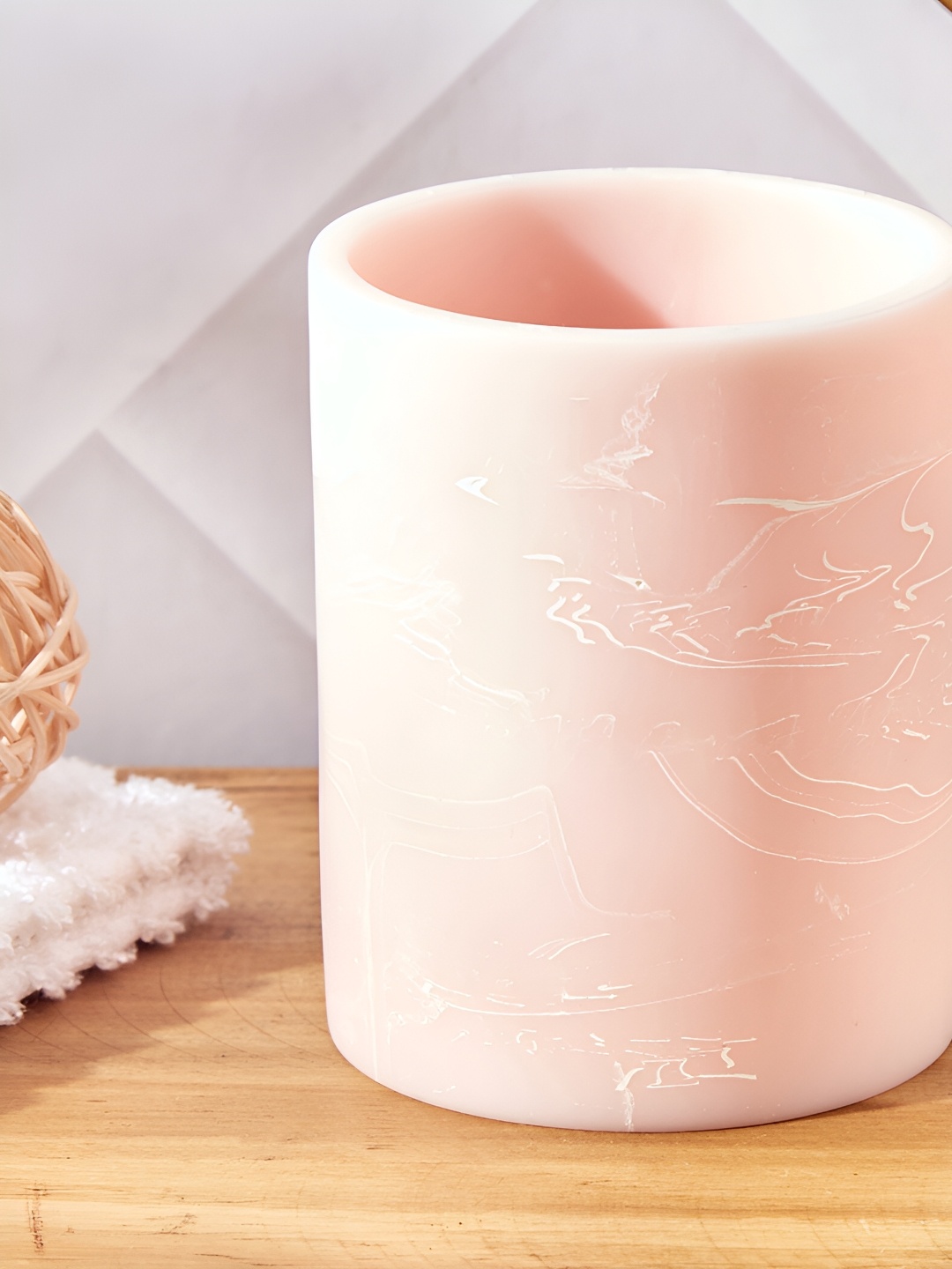 

Home Centre Peach-Coloured & Off White Abstract Polyresin Toothbrush Holder