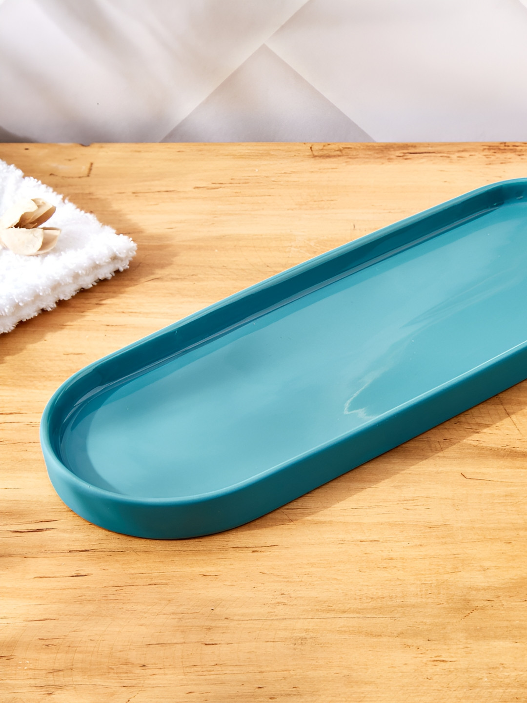 

Home Centre Blue Solid Ceramic Bath Tray