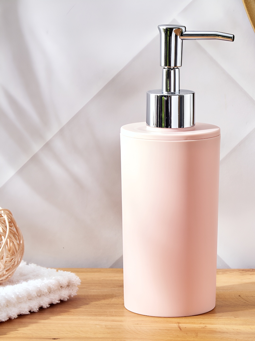 

Home Centre Pink Solid Polypropylene Soap Dispenser