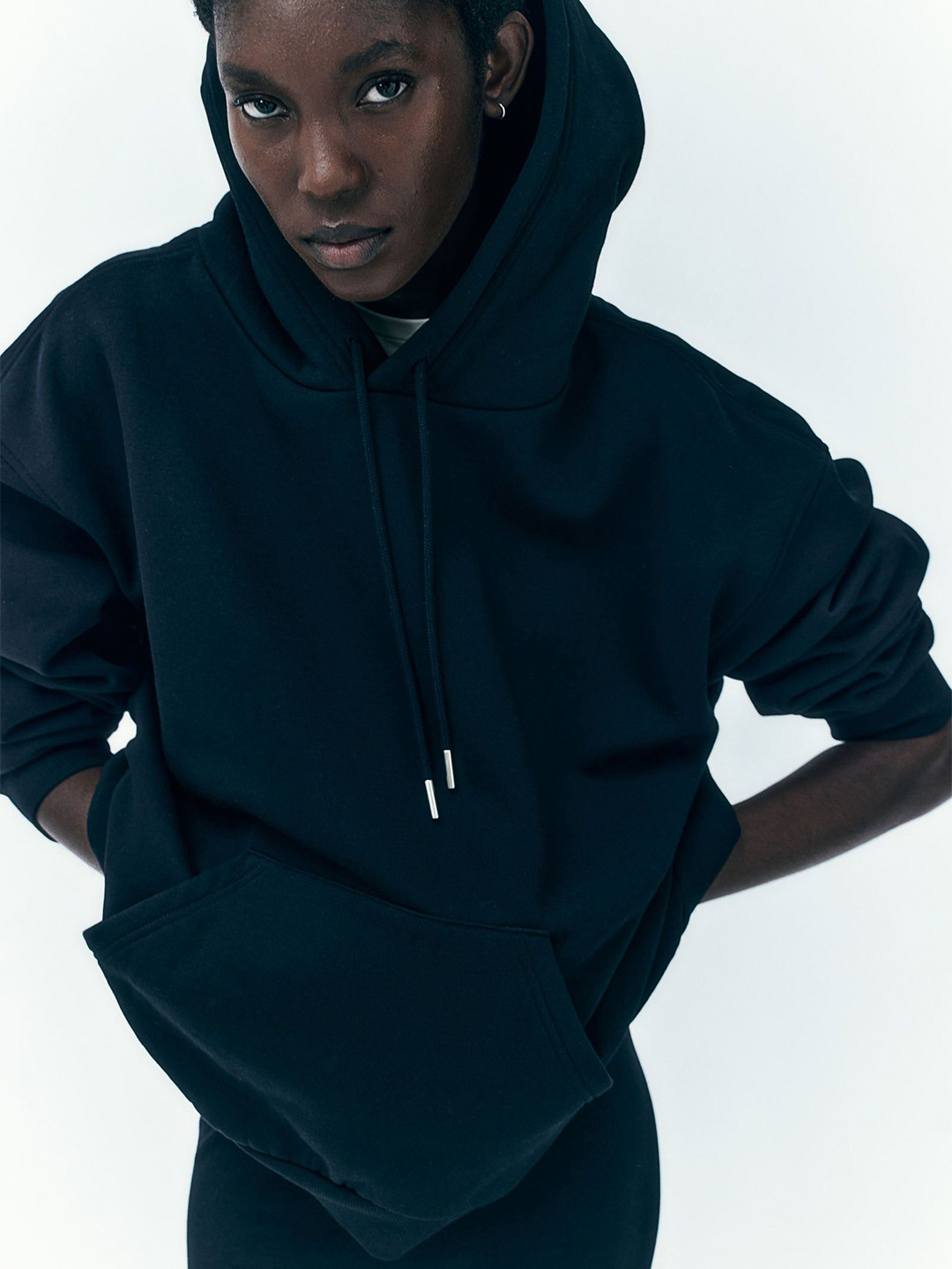 

H&M Hooded Top, Black