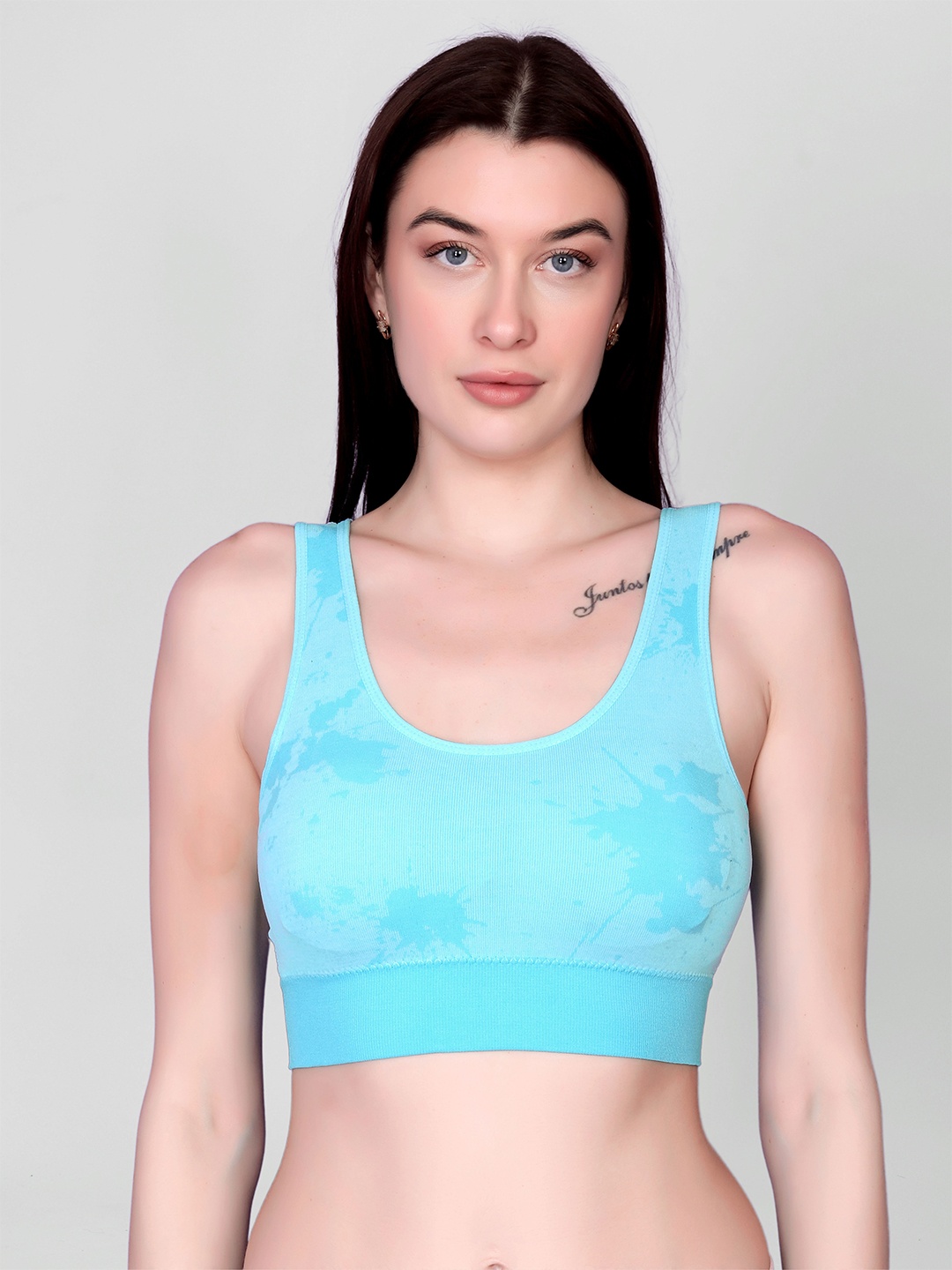 

Flenzy Women Full Coverage Abstract Printed Bra, Blue