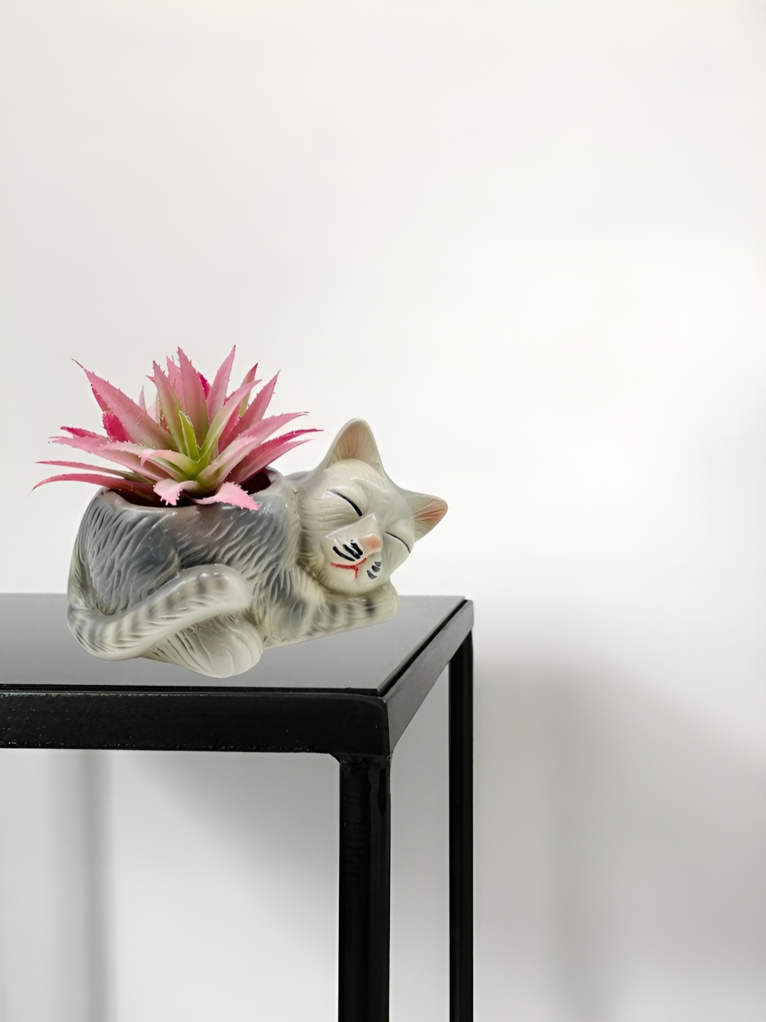 

Garden Deco Grey 2 Pieces Textured Ceramic Planters