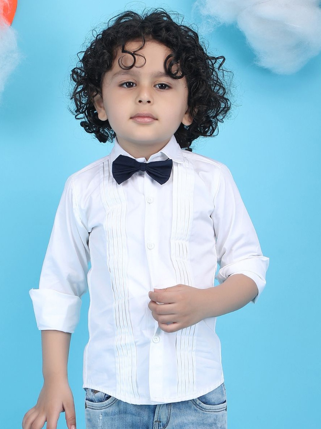 

Polka Tots Boys Opaque Casual Shirt, White