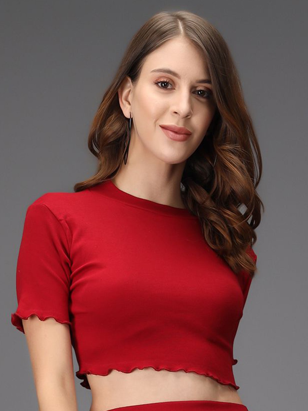 

TANDUL Top and skirts Co-Ords, Maroon