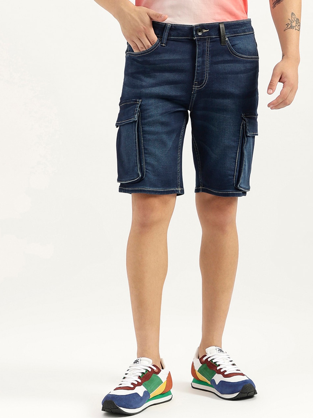 

United Colors of Benetton Men Regular Fit Denim Shorts, Blue