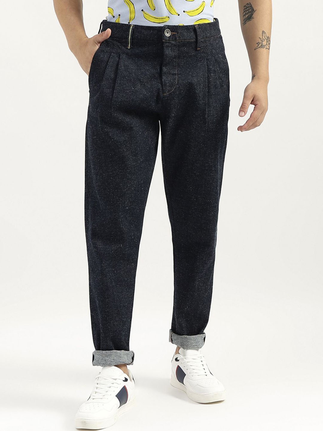 

United Colors of Benetton Men Relaxed Fit Jeans, Black