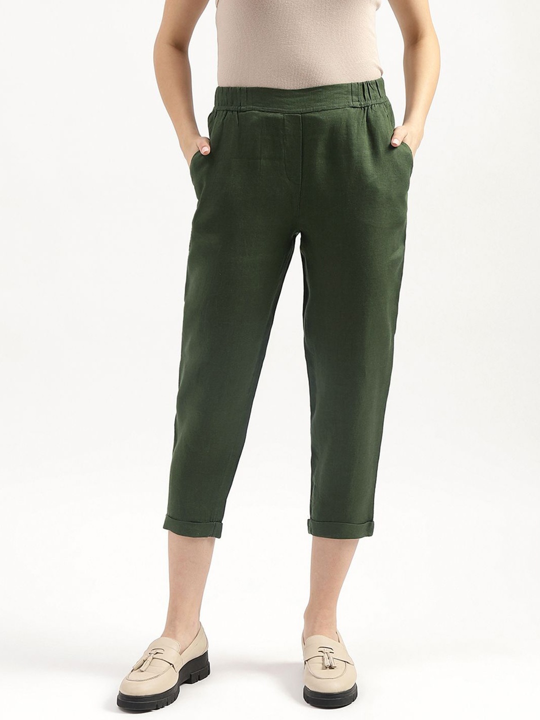 

United Colors of Benetton Women Capris, Green