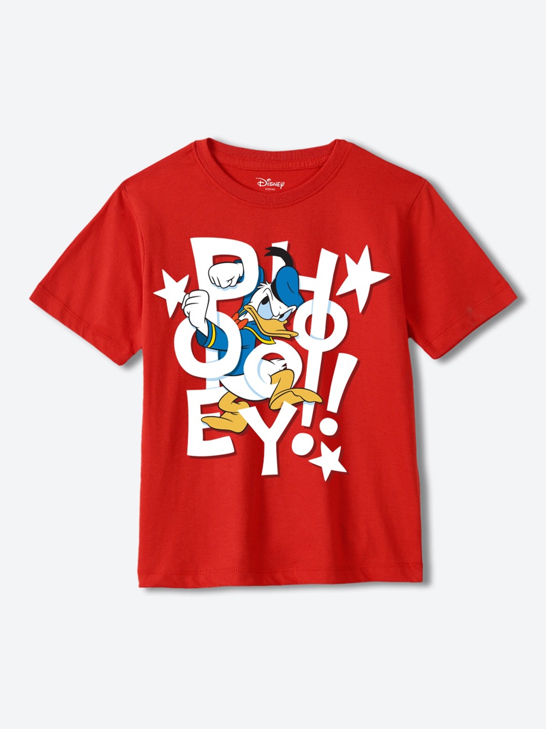 

YK Disney Boys Donald Duck Printed Pure Cotton T-shirt, Red