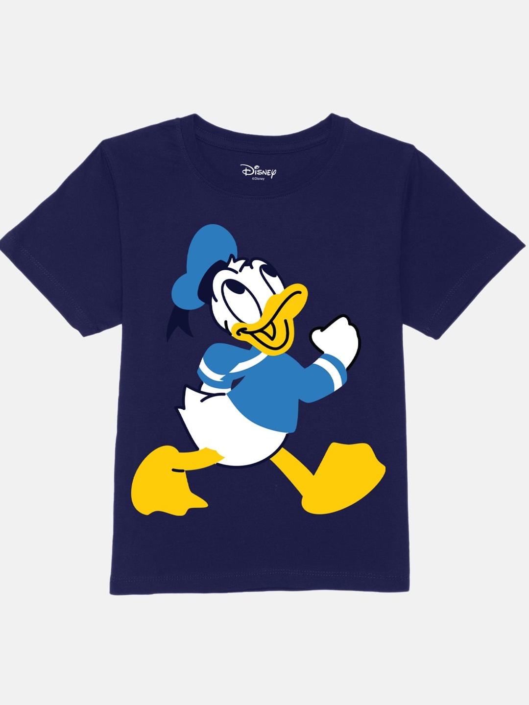 

YK Disney Boys Donald Duck Printed Pure Cotton Round Neck T-shirt, Blue