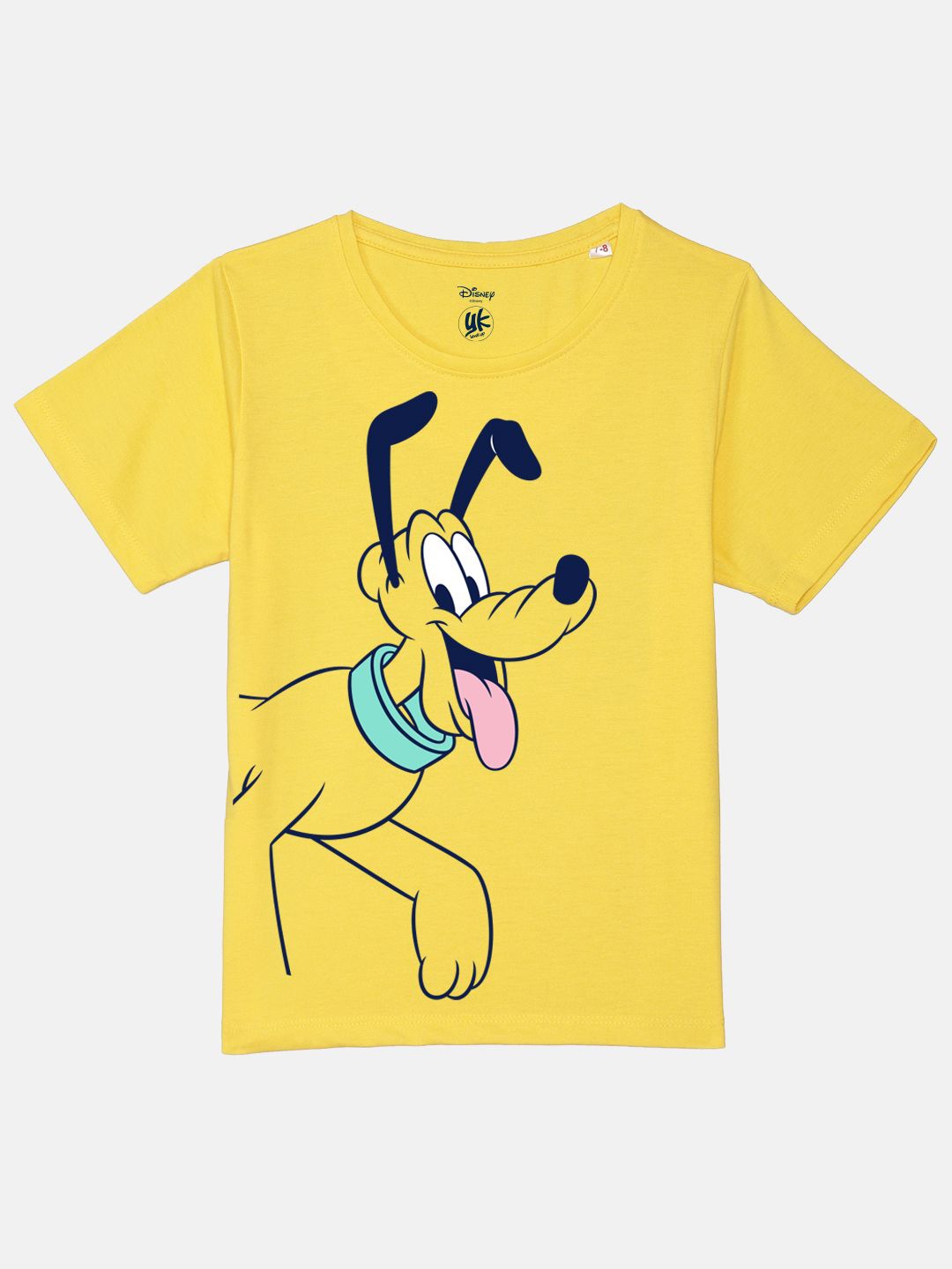 

YK Disney Boys Graphic Goofy Printed Pure Cotton T-shirt, Yellow