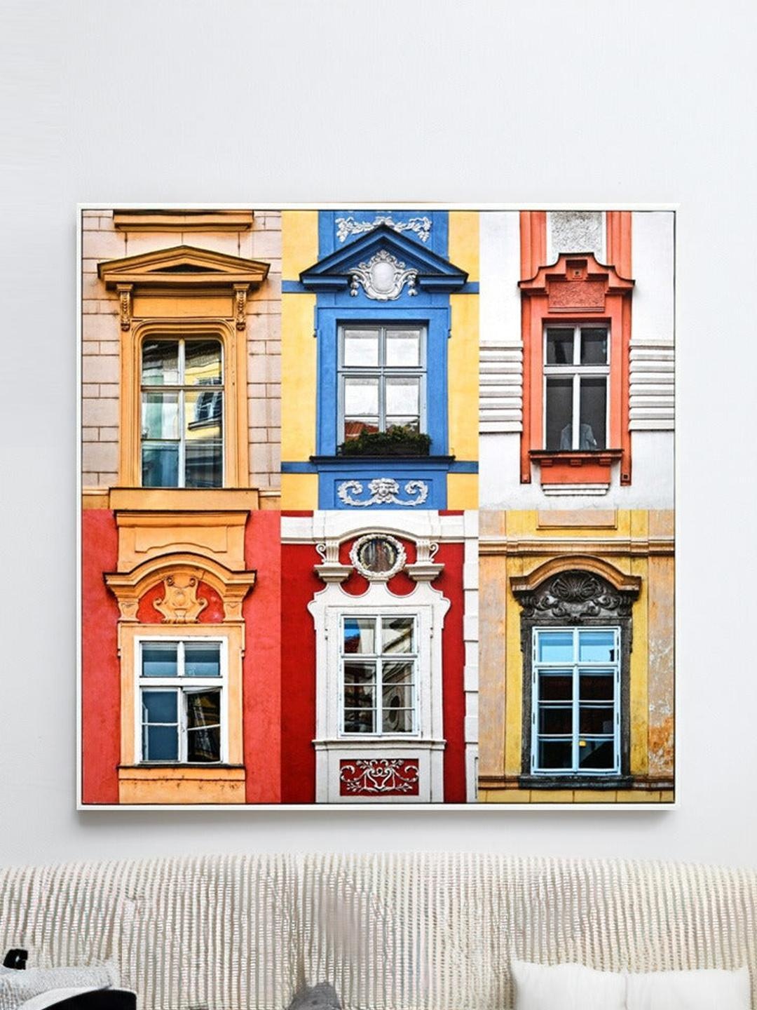 

Athome by Nilkamal Red & Blue 1 Piece Canvas Abstract Wall Paintings