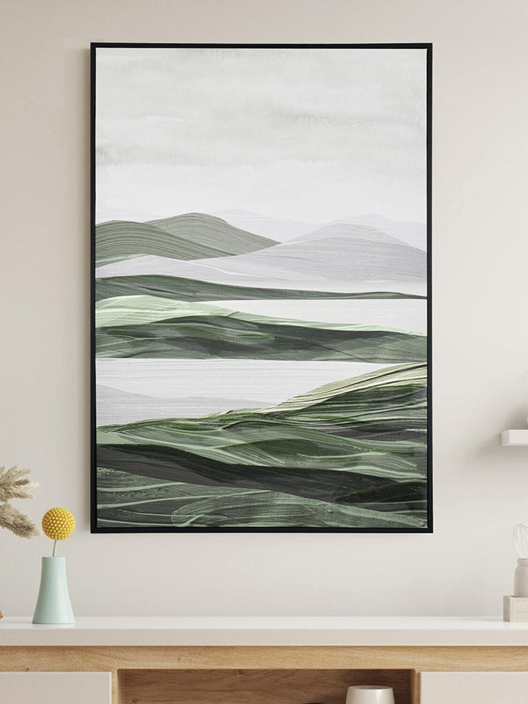 

Athome by Nilkamal Grey & Green 1 Piece Canvas Other Wall Paintings