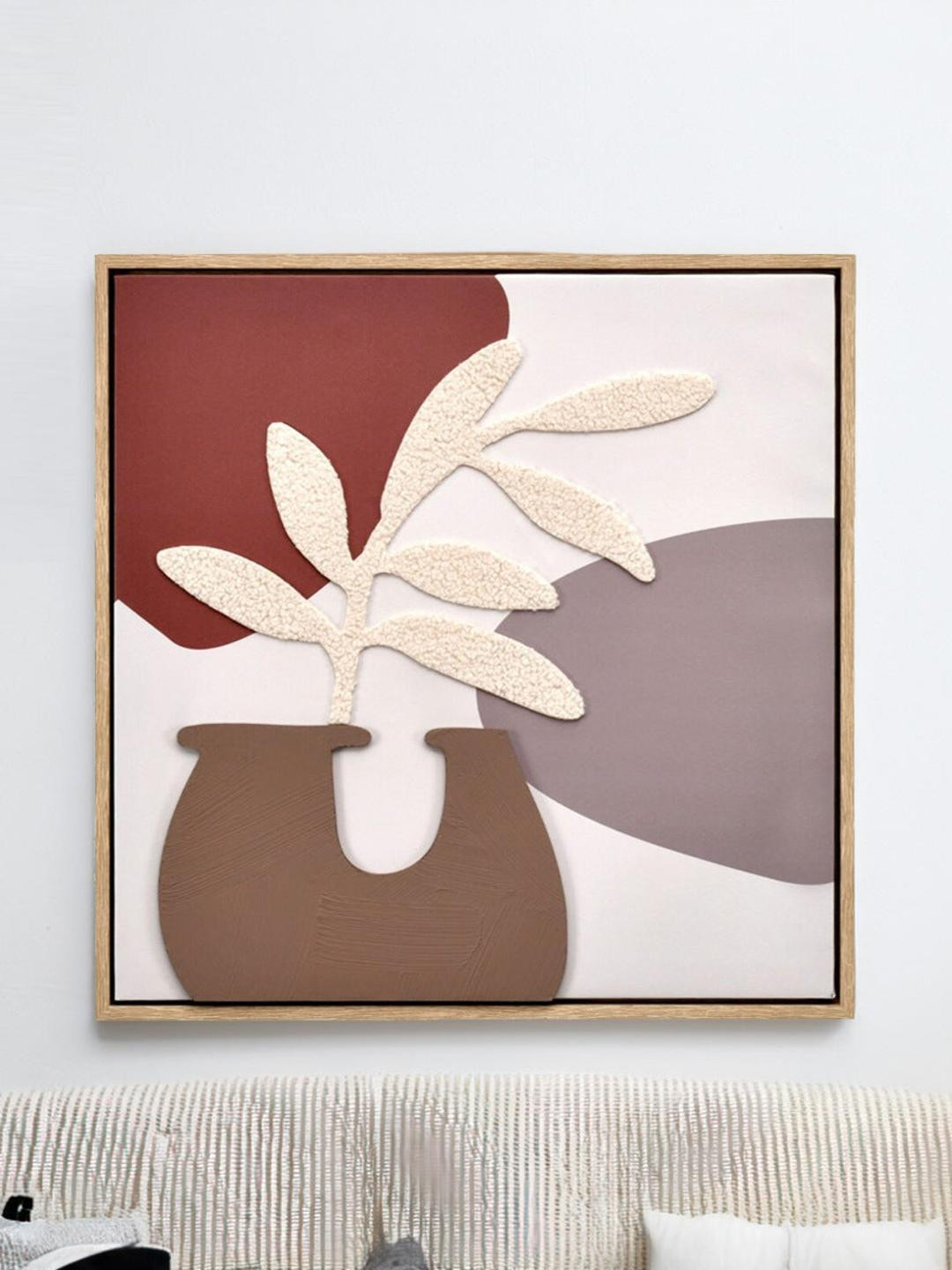 

Athome by Nilkamal Brown & Red 1 Piece Canvas Abstract Wall Paintings