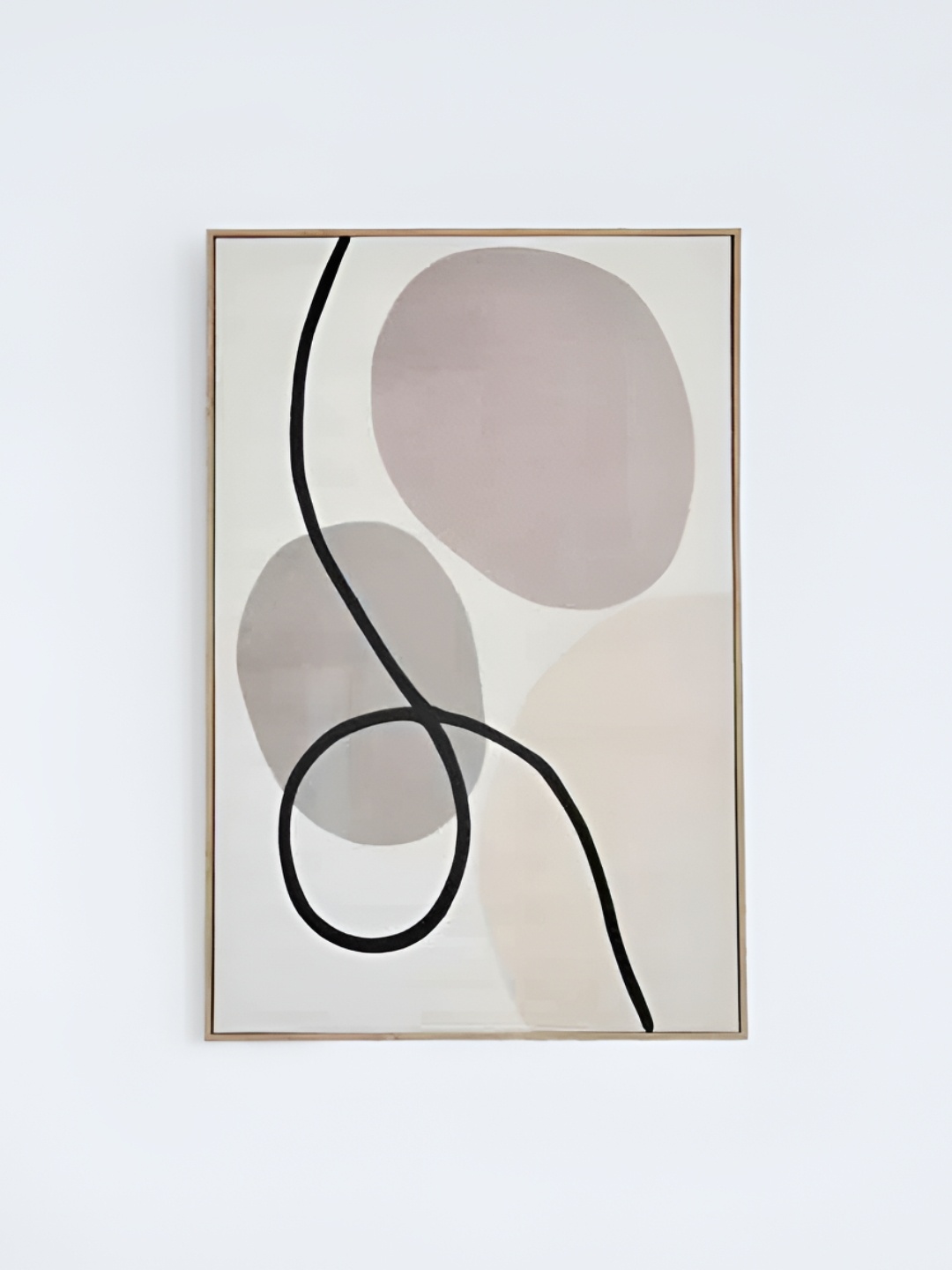 

Athome by Nilkamal Beige & Black 1 Piece Canvas Abstract Wall Paintings