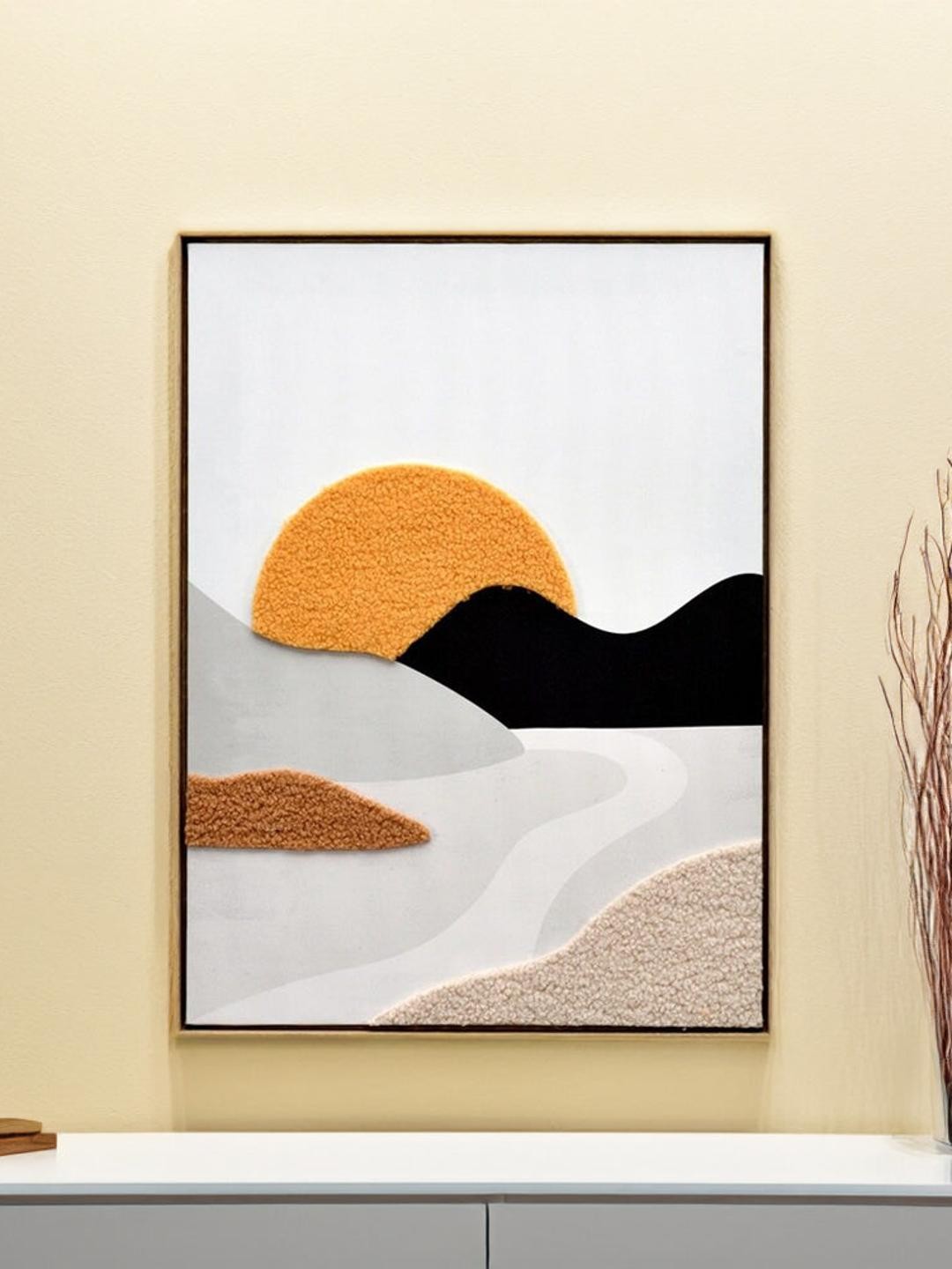 

Athome by Nilkamal Brown & Orange 1 Piece Canvas Other Wall Paintings